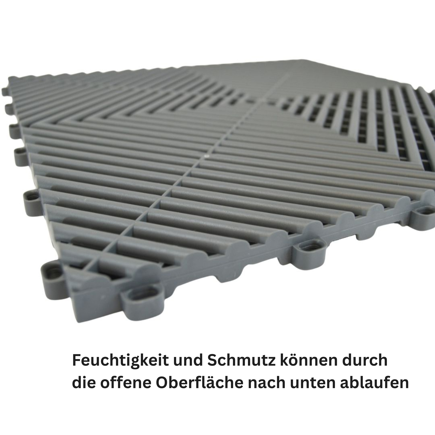 Ribtrax Pro Garagenfliesen Paket Gitter Rund I 19qm