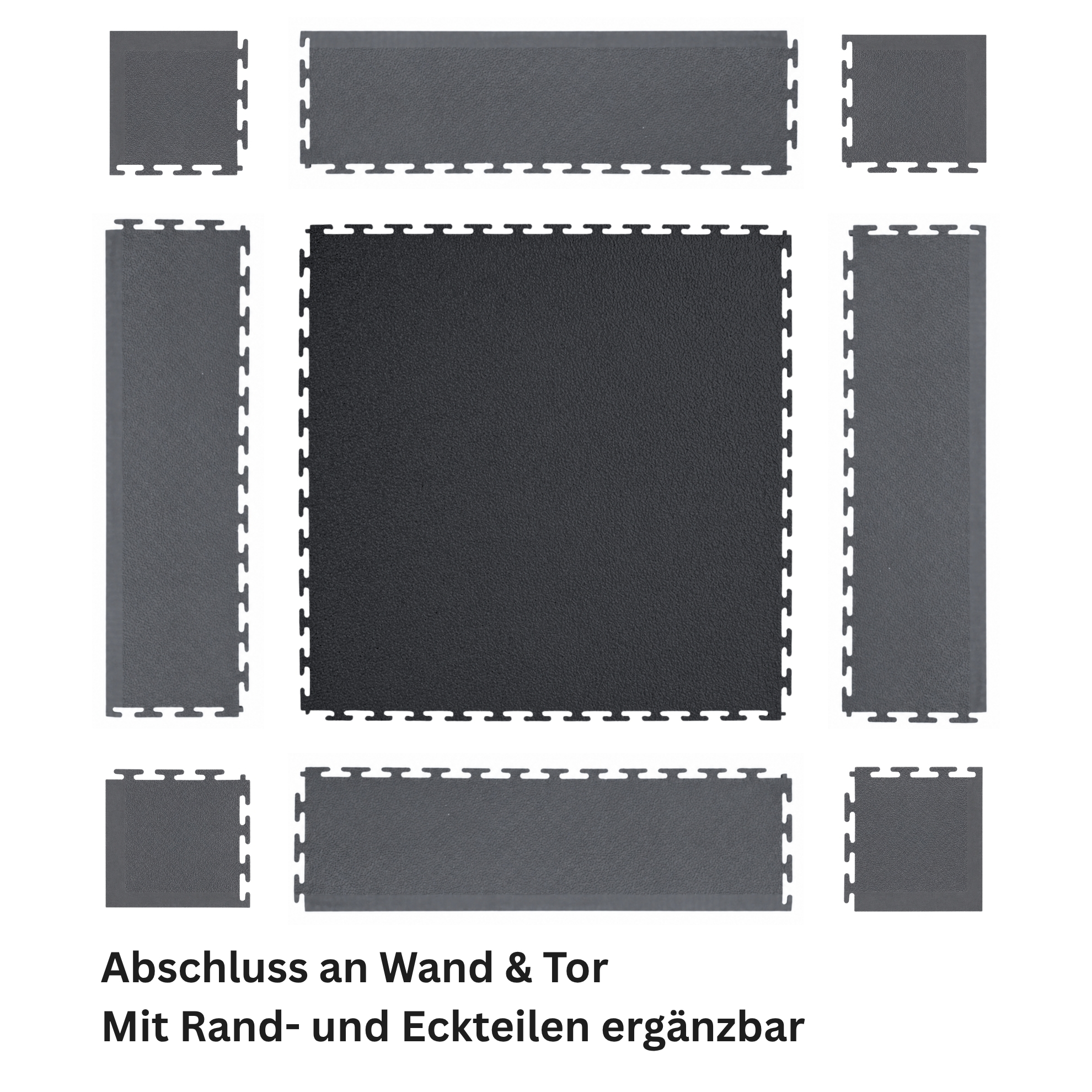 Flexi-Tile PVC-Garagenfliese Dunkelgrau Premium 4,5mm