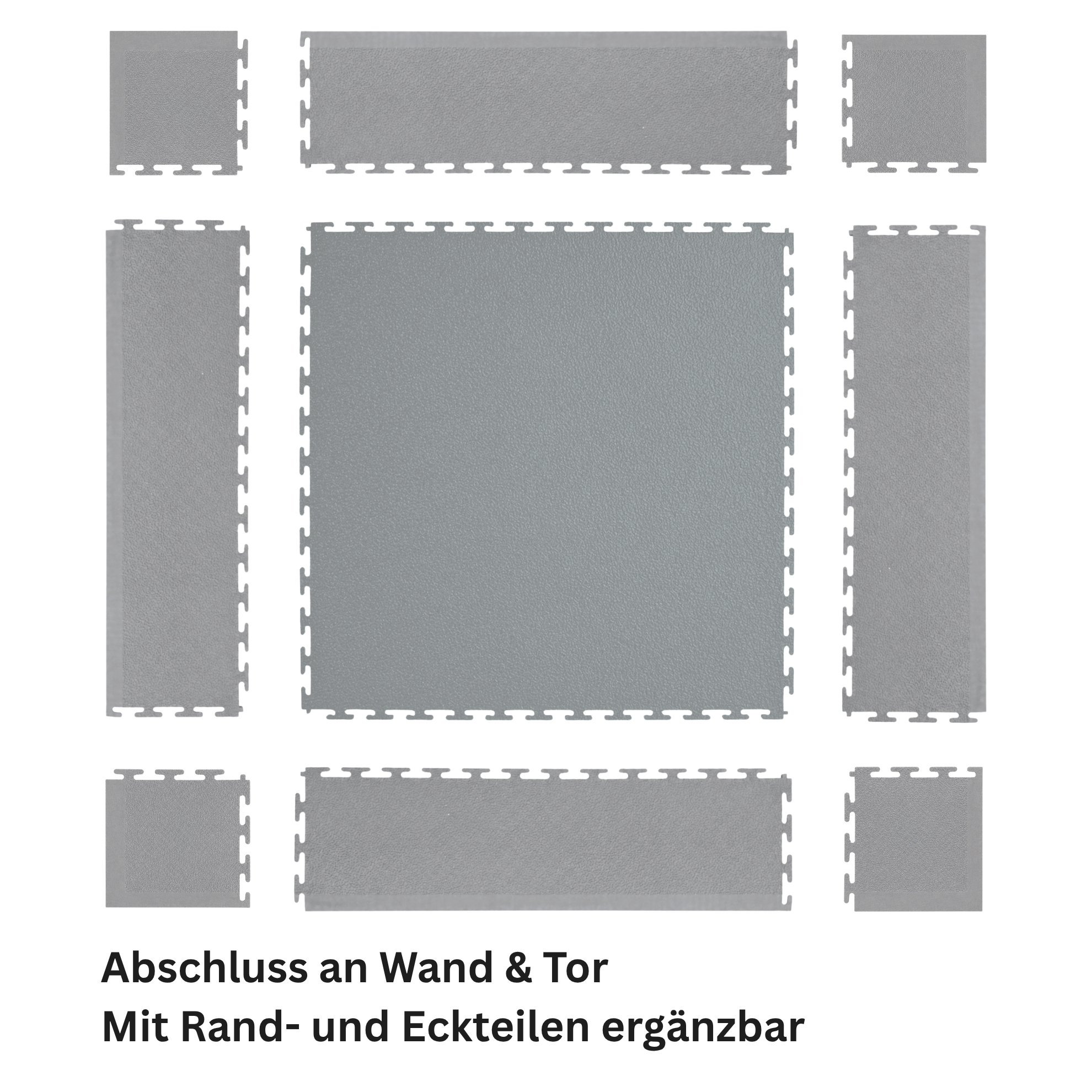 Flexi-Tile PVC-Garagenfliese Hellgrau Premium 4,5mm