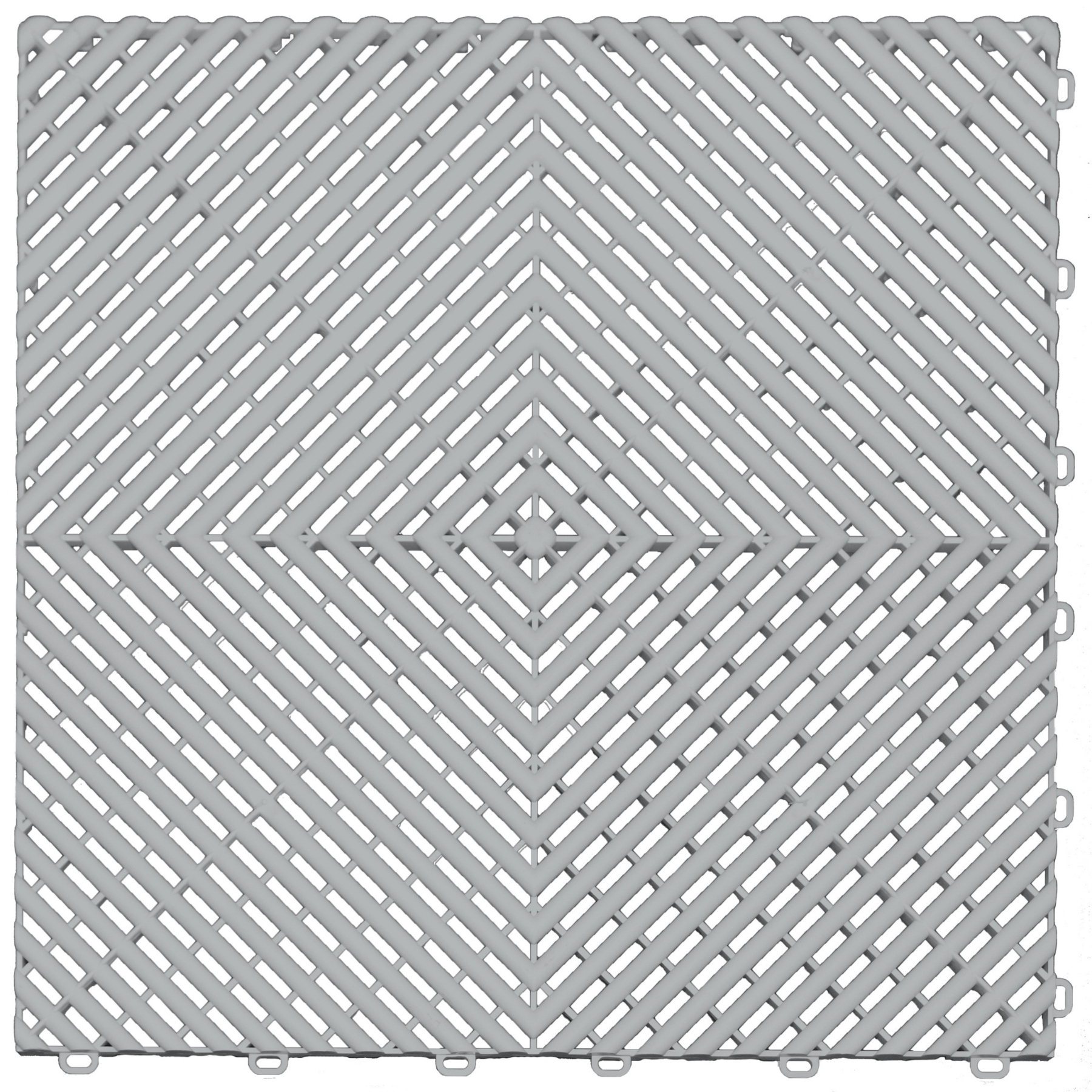Ribtrax Pro Klickfliese  Silber Gitter Rund