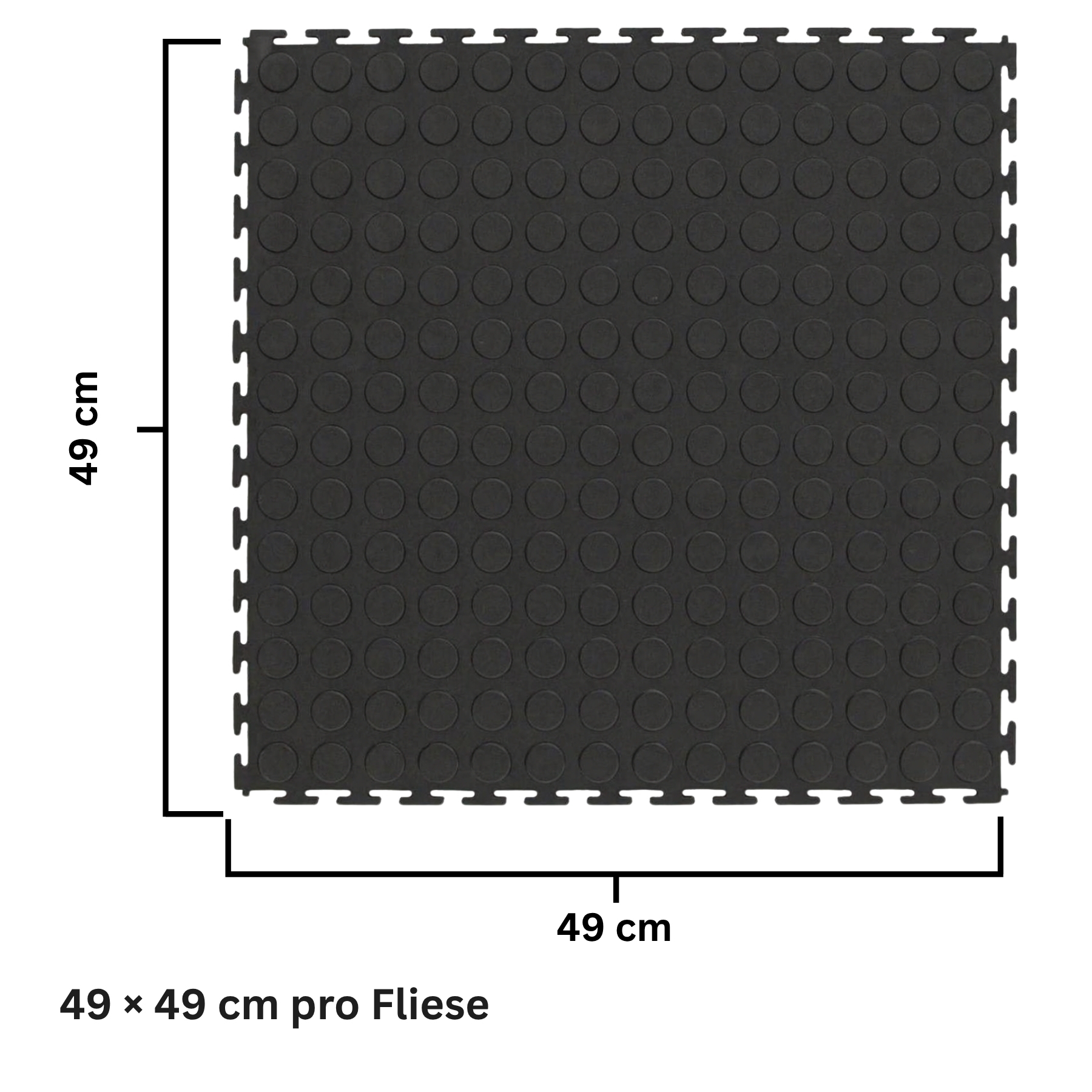 Flexi-Tile PVC-Garagenfliese Schwarz 4,5mm