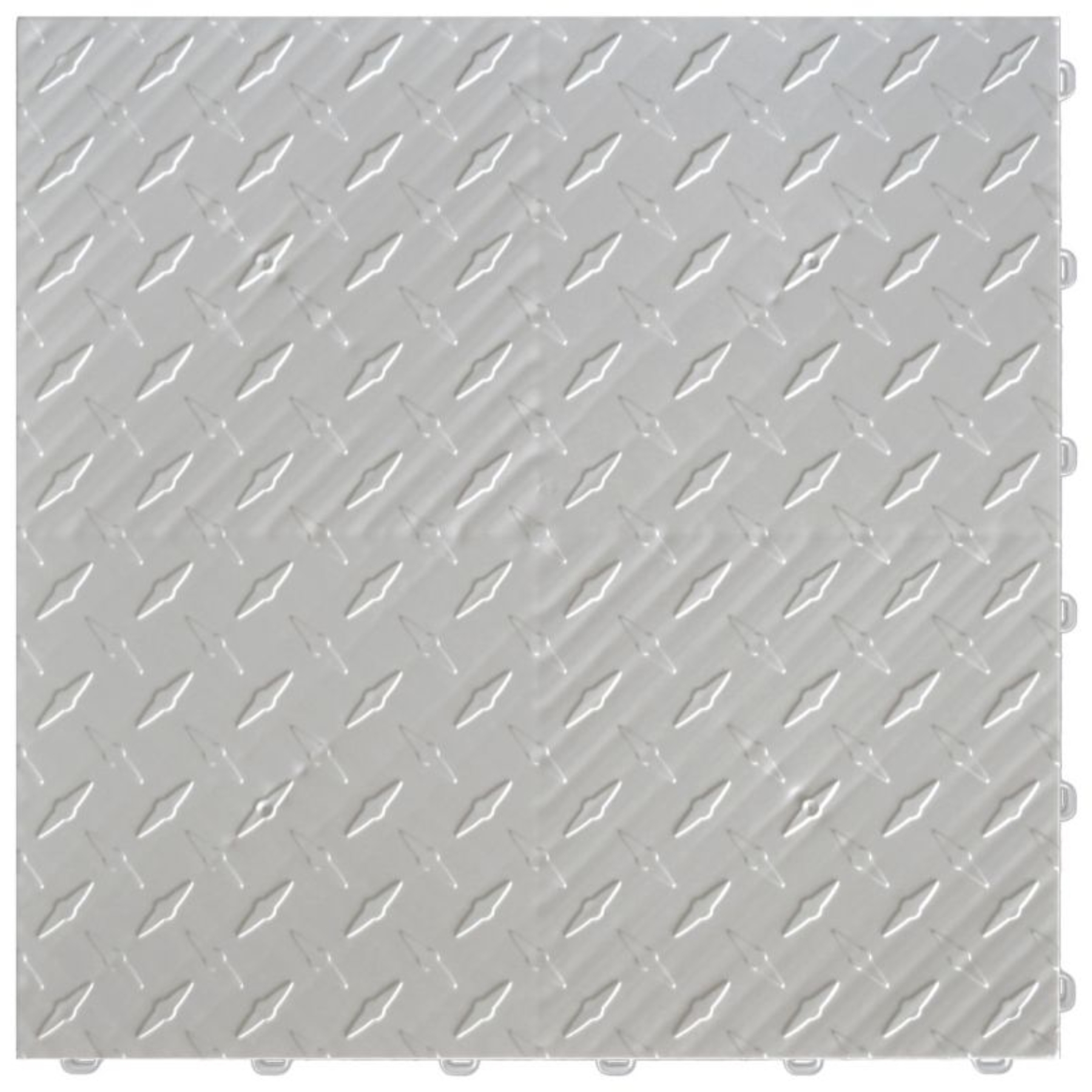 Diamondtrax Garagenfliese Silber Riffeloptik