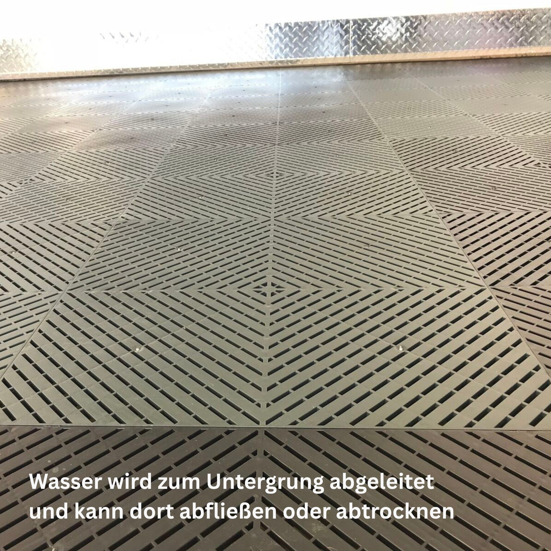 Smoothtrax Garagenfliese  Gelb Gitter Flach