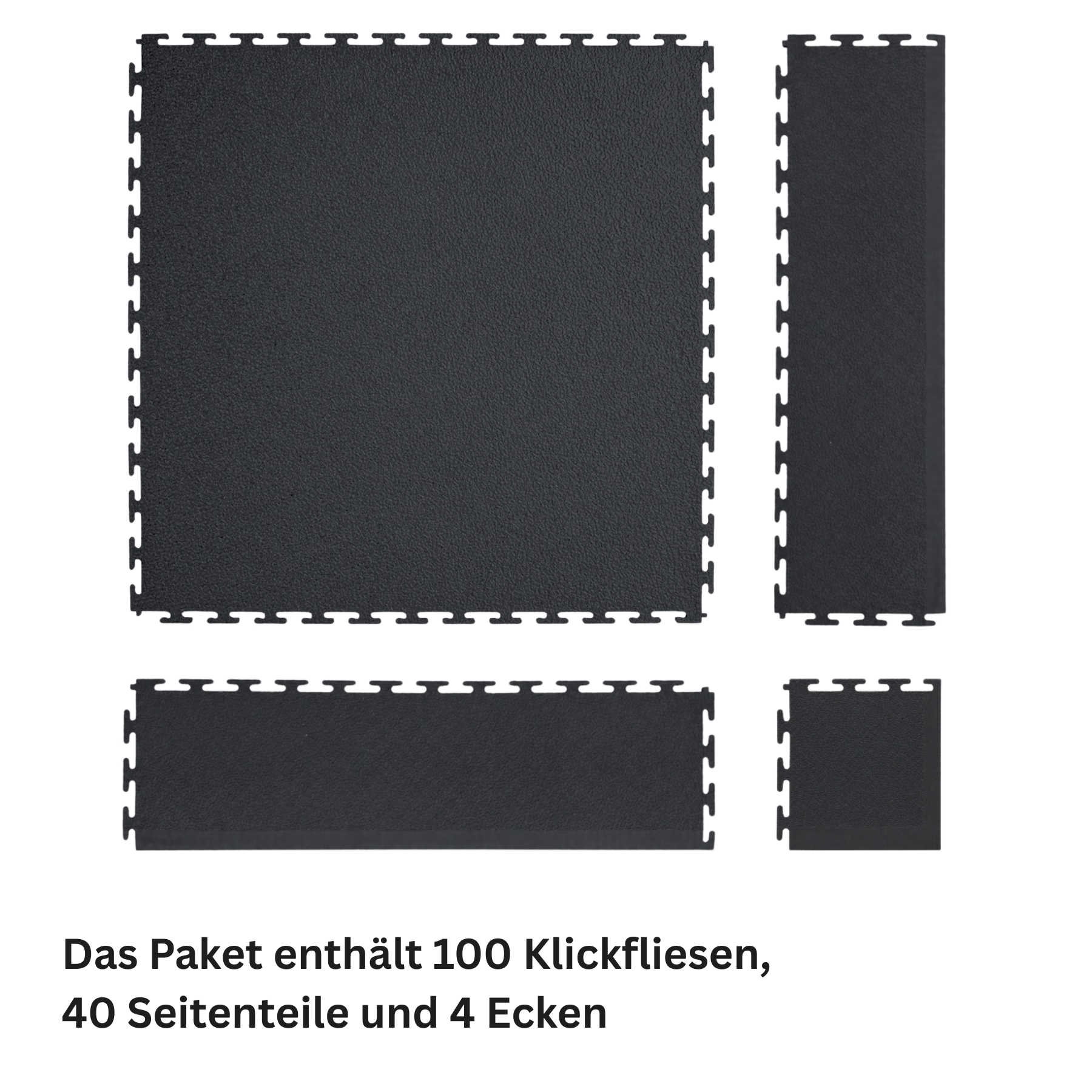 Flexi-Tile Klickfliesenpaket Dunkelgrau 4,5 mm | ca. 25 m²