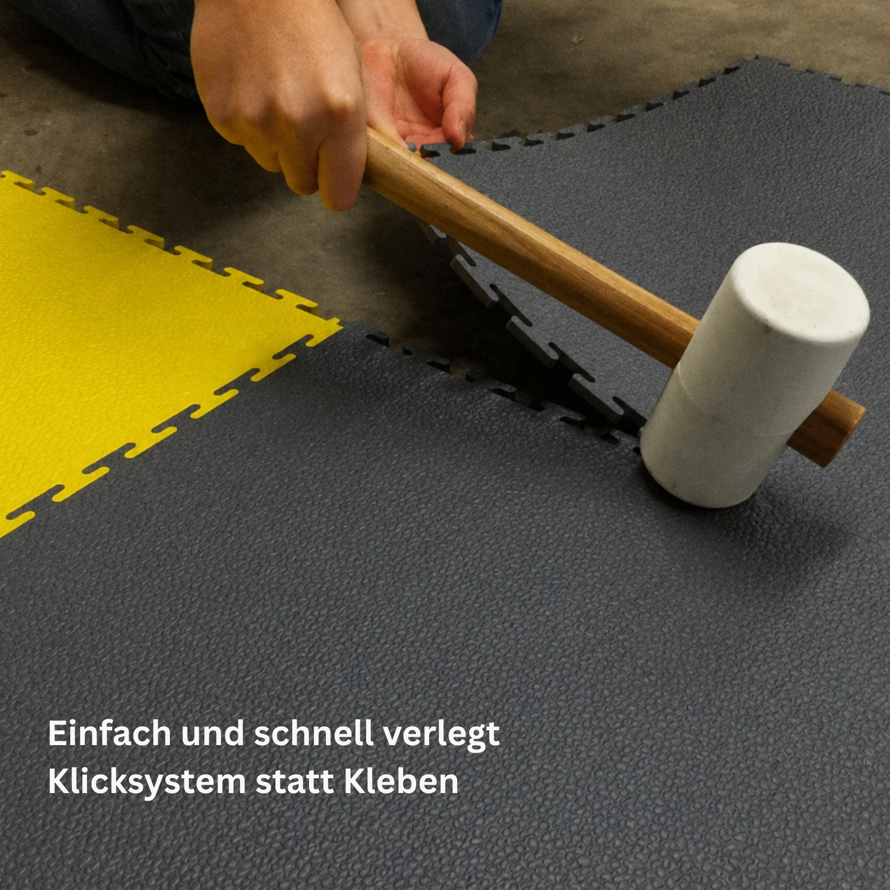 PVC-Garagenfliese Schwarz Premium 10mm
