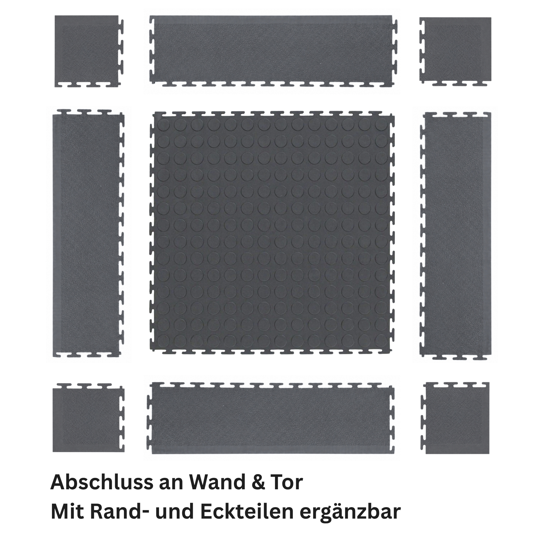 Flexi-Tile PVC-Garagenfliese Dunkelgrau 4,5mm