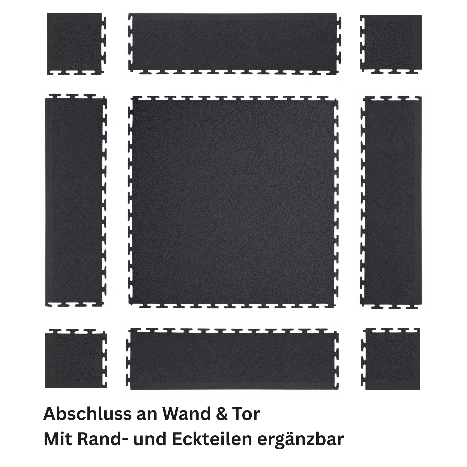 Flexi-Tile PVC Klickfliese Dunkelgrau 4,5 mm