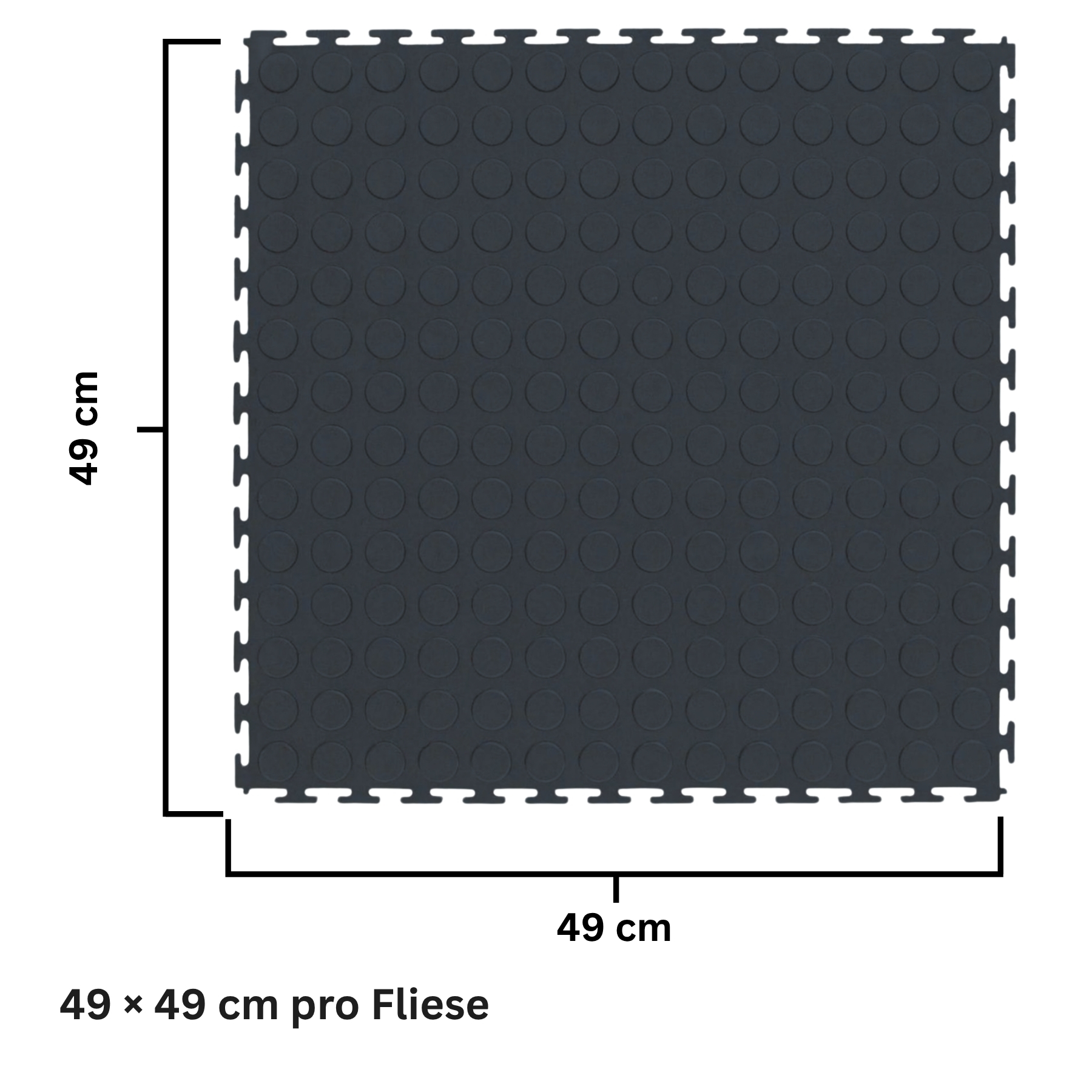 Flexi-Tile PVC-Industriefliese Premium 4,5mm Genoppt