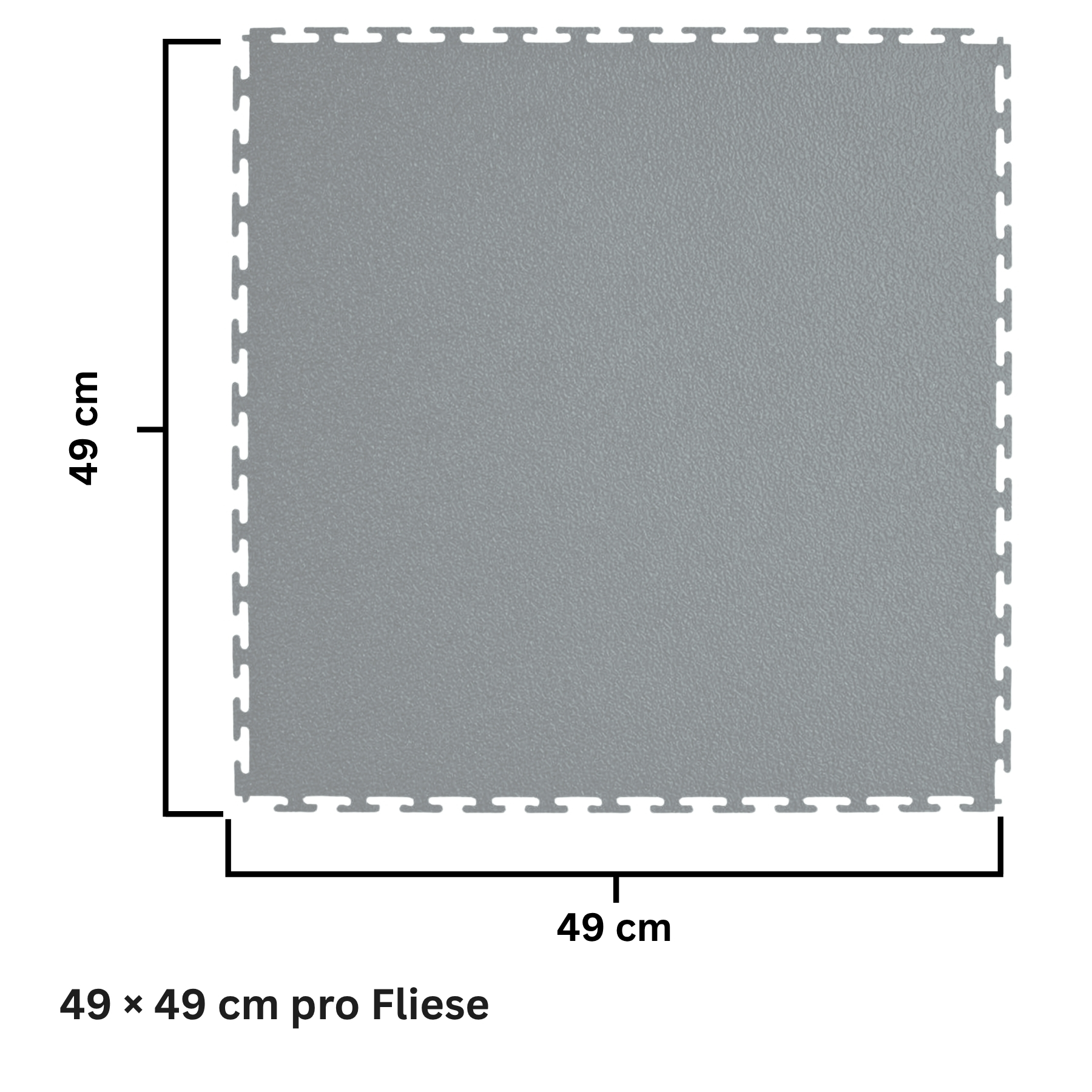 PVC-Garagenfliese Hellgrau Premium 10mm
