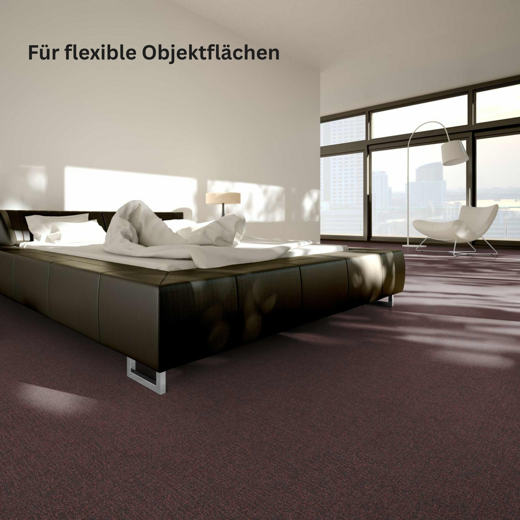 LS Floor Connect Textiloptik Webstruktur Rot