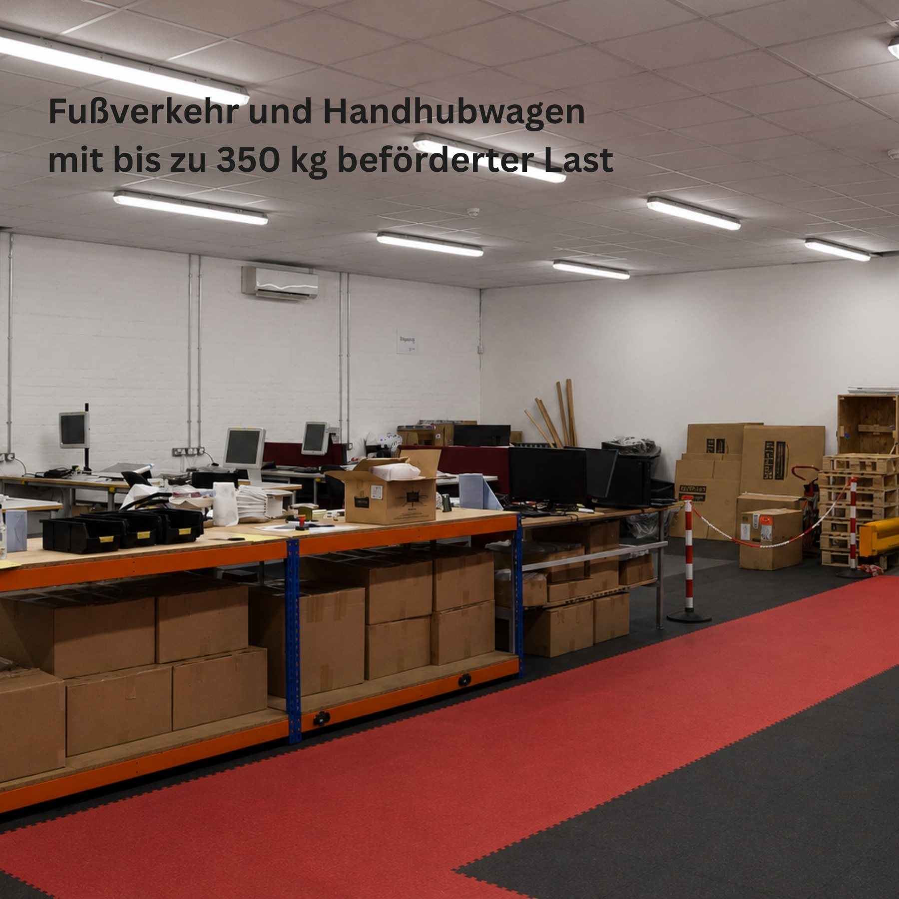 Flexi-Tile PVC-Industriefliese Rot Premium 4,5mm