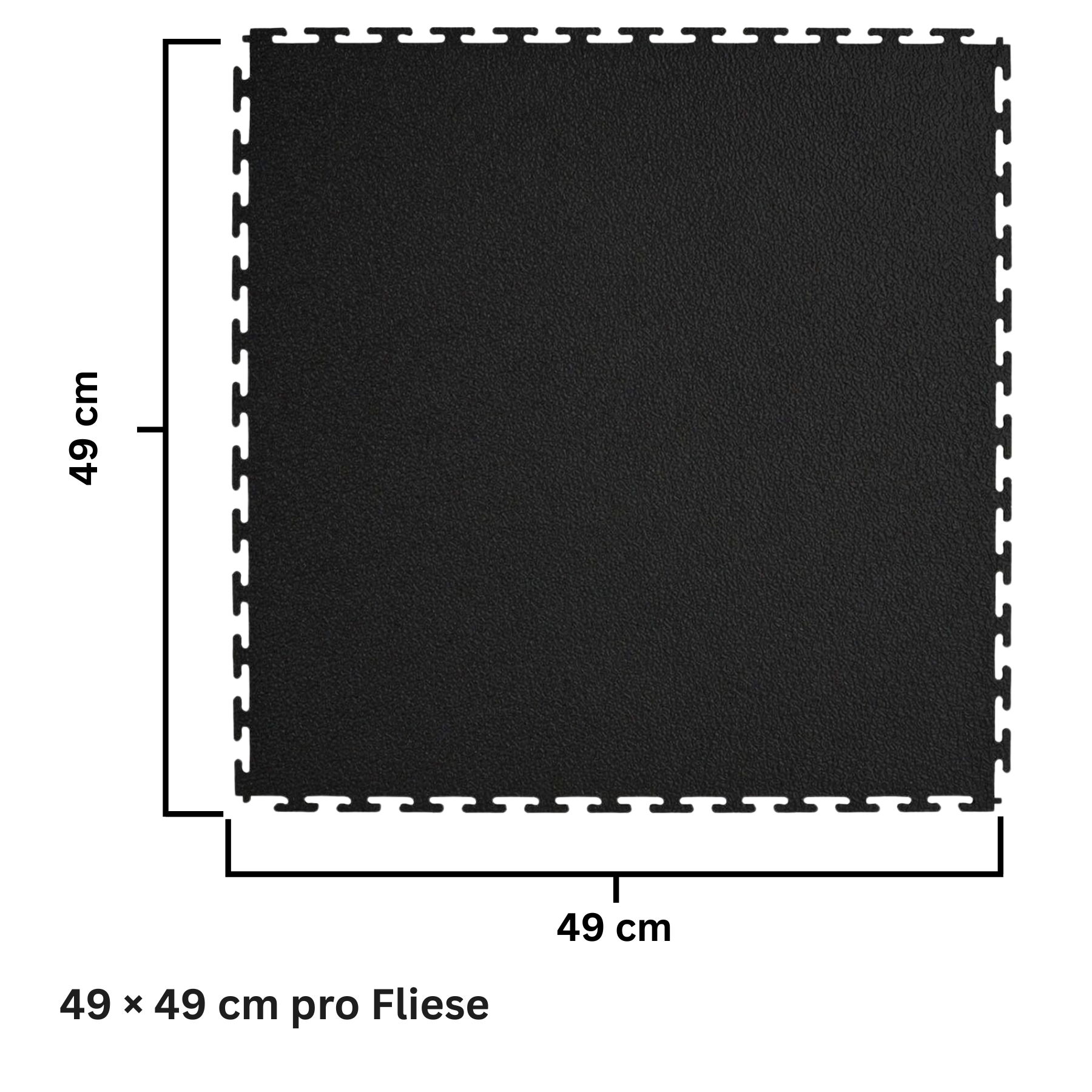Flexi-Tile PVC-Garagenfliese Schwarz 10mm