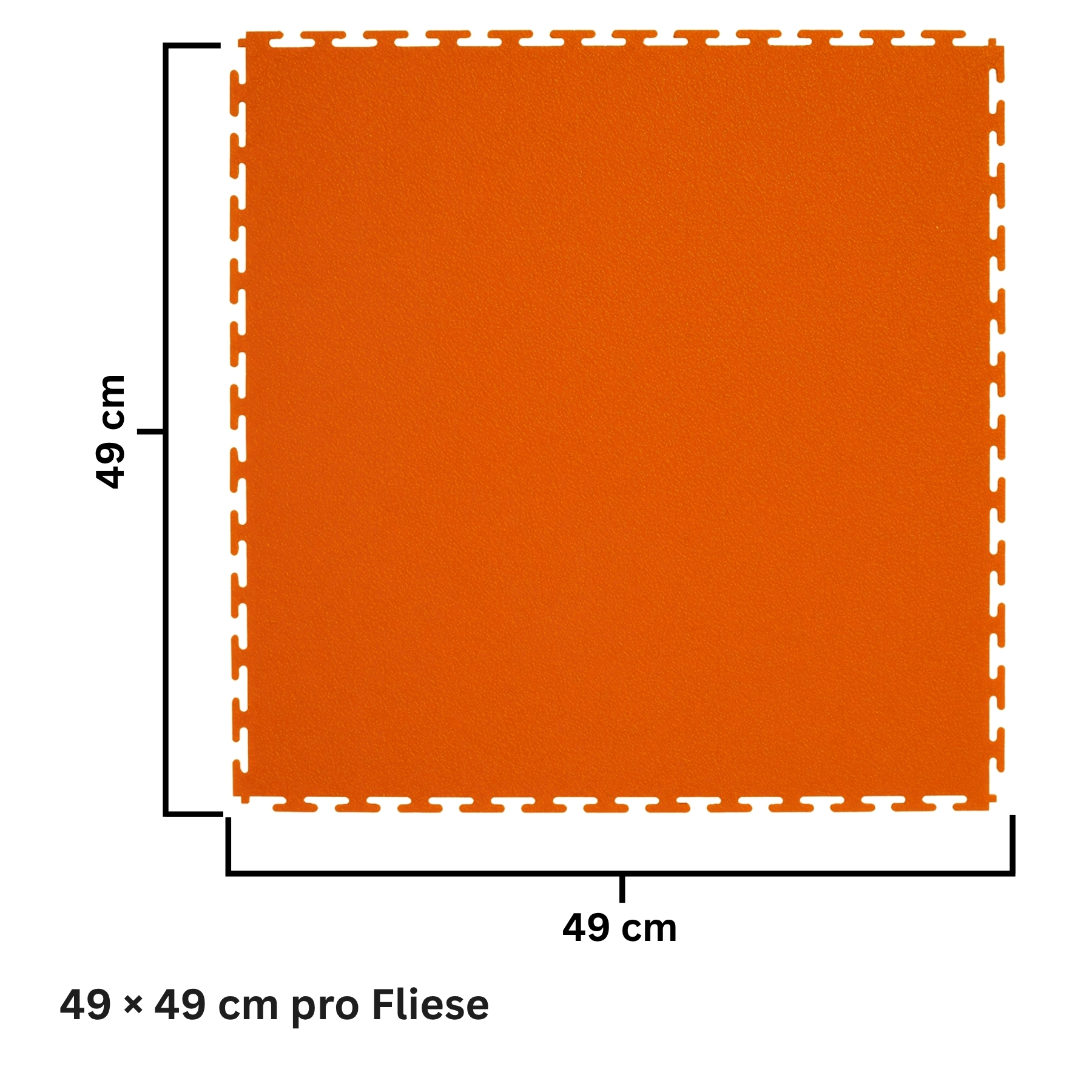 PVC-Garagenfliese Orange Premium 10mm