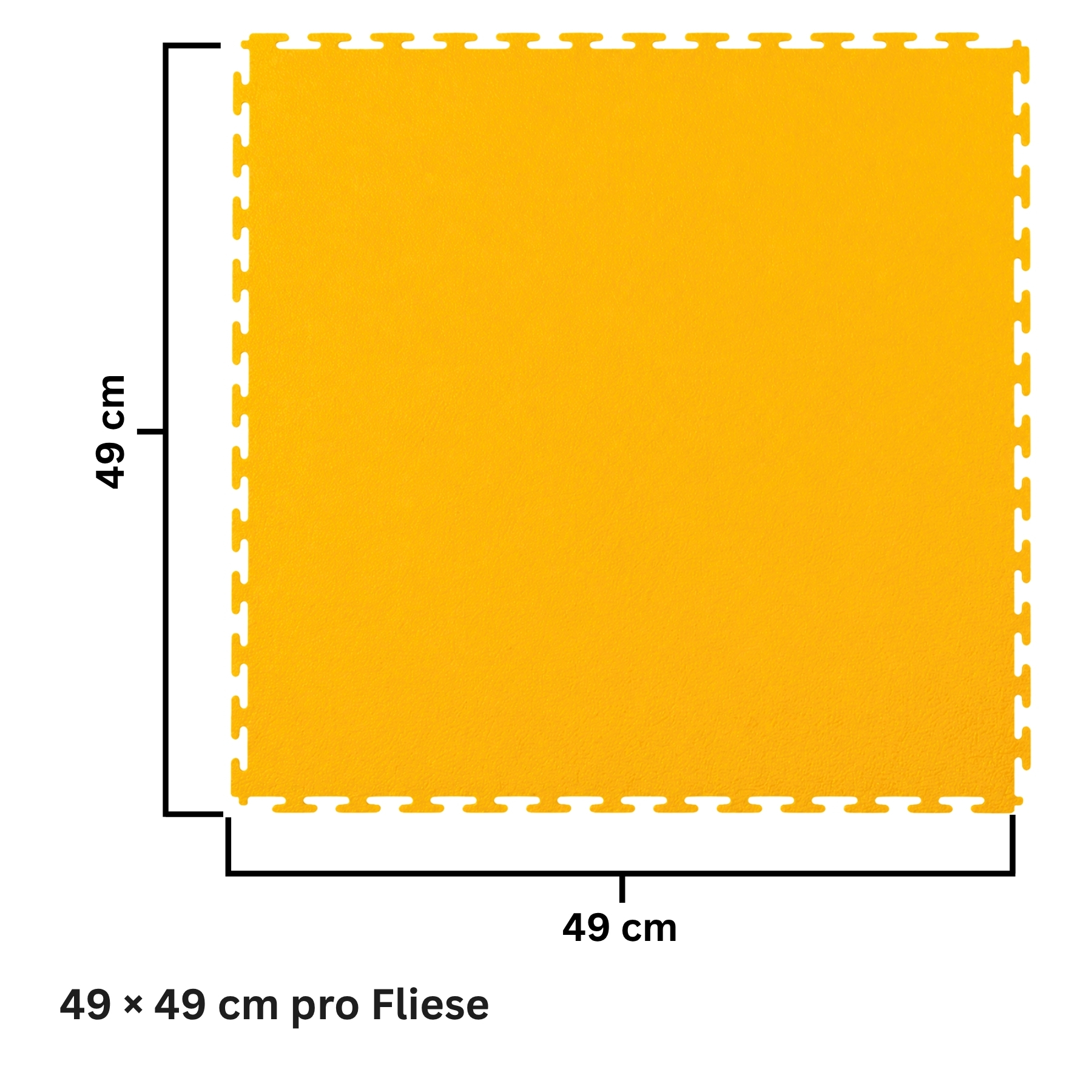 PVC-Garagenfliese Gelb Premium 10mm