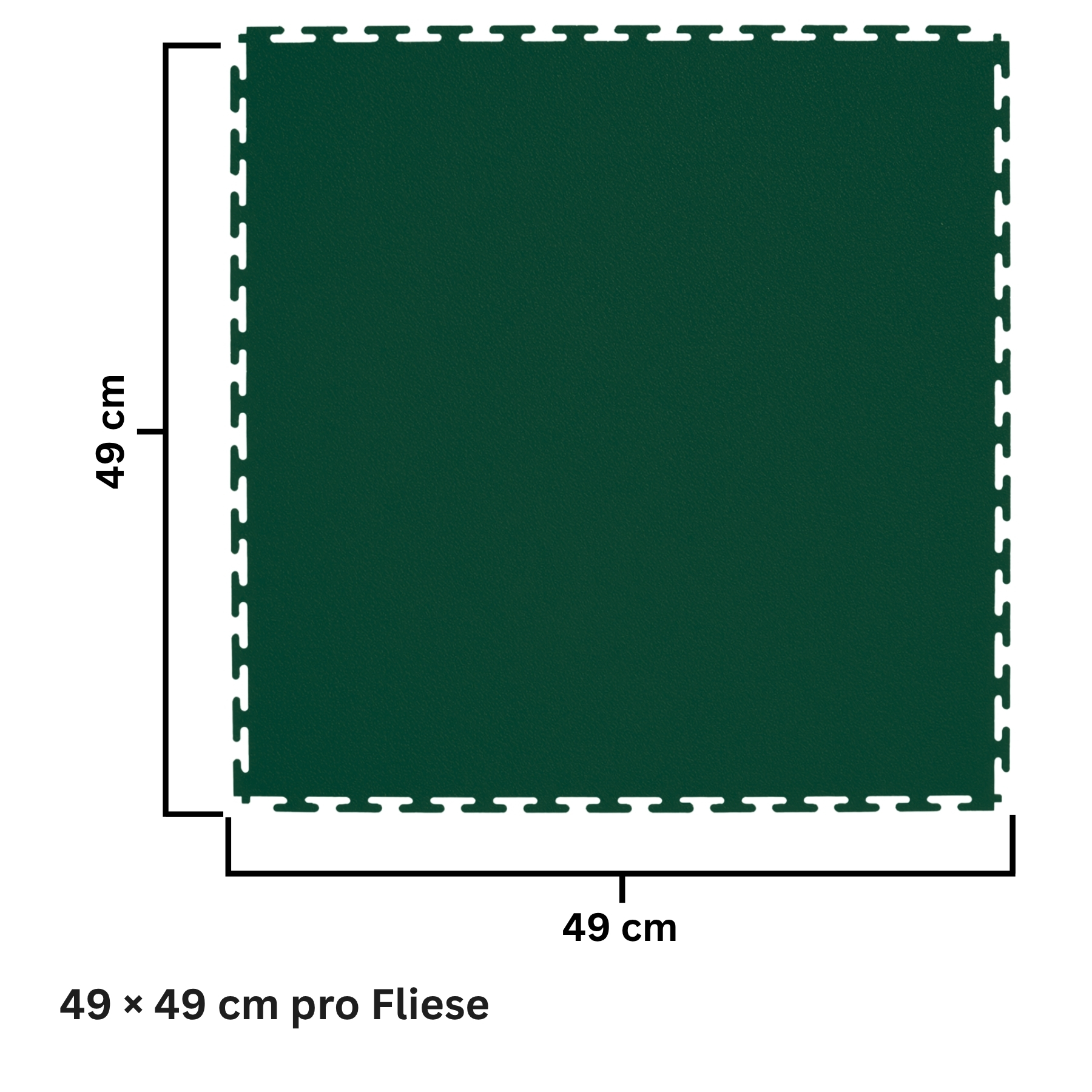 PVC-Garagenfliese Grün Premium 10mm