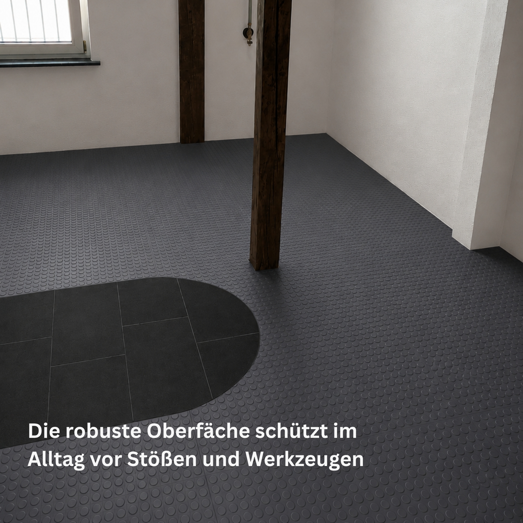 Flexi-Tile PVC-Garagenfliese Dunkelgrau 4,5mm