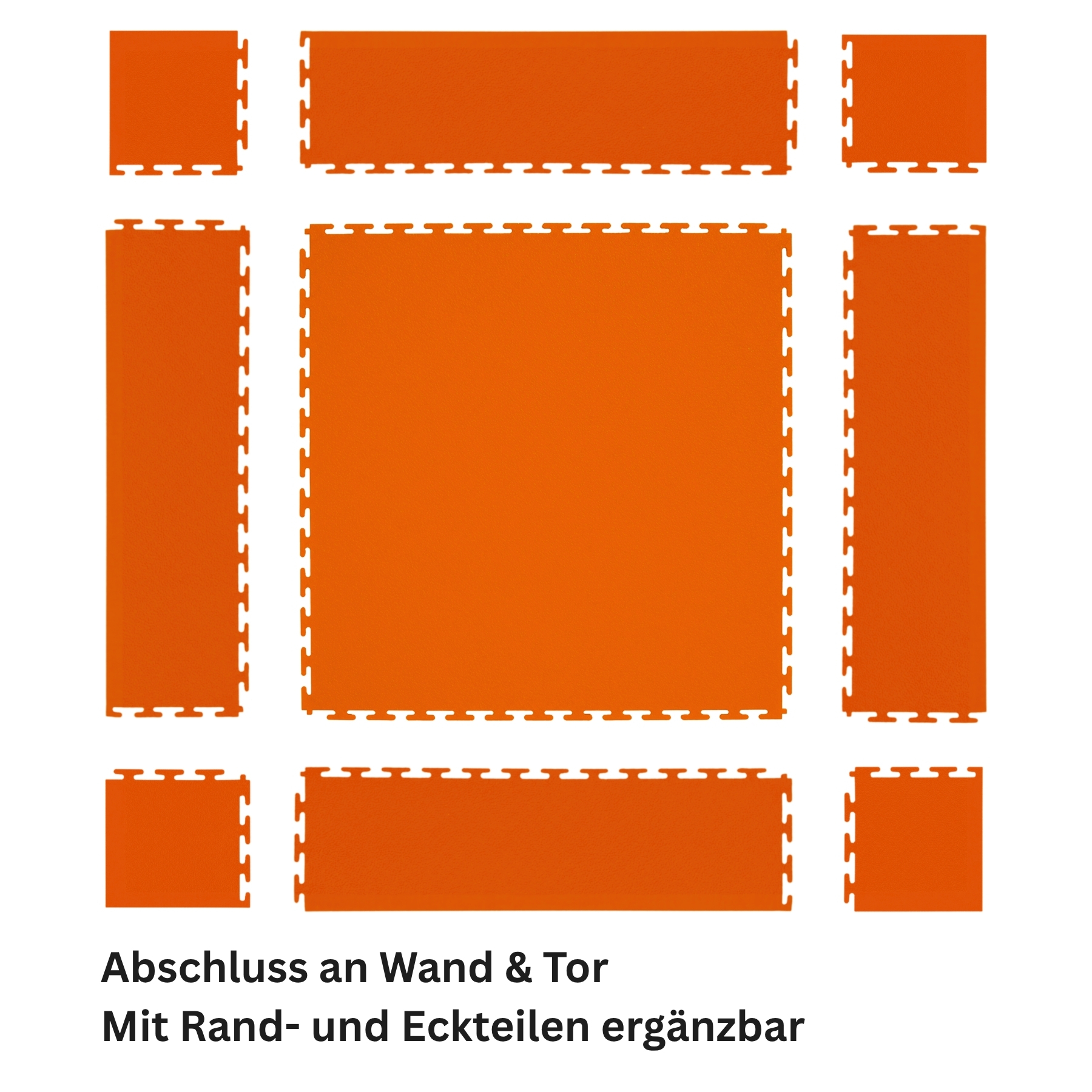 PVC-Garagenfliese Orange Premium 10mm