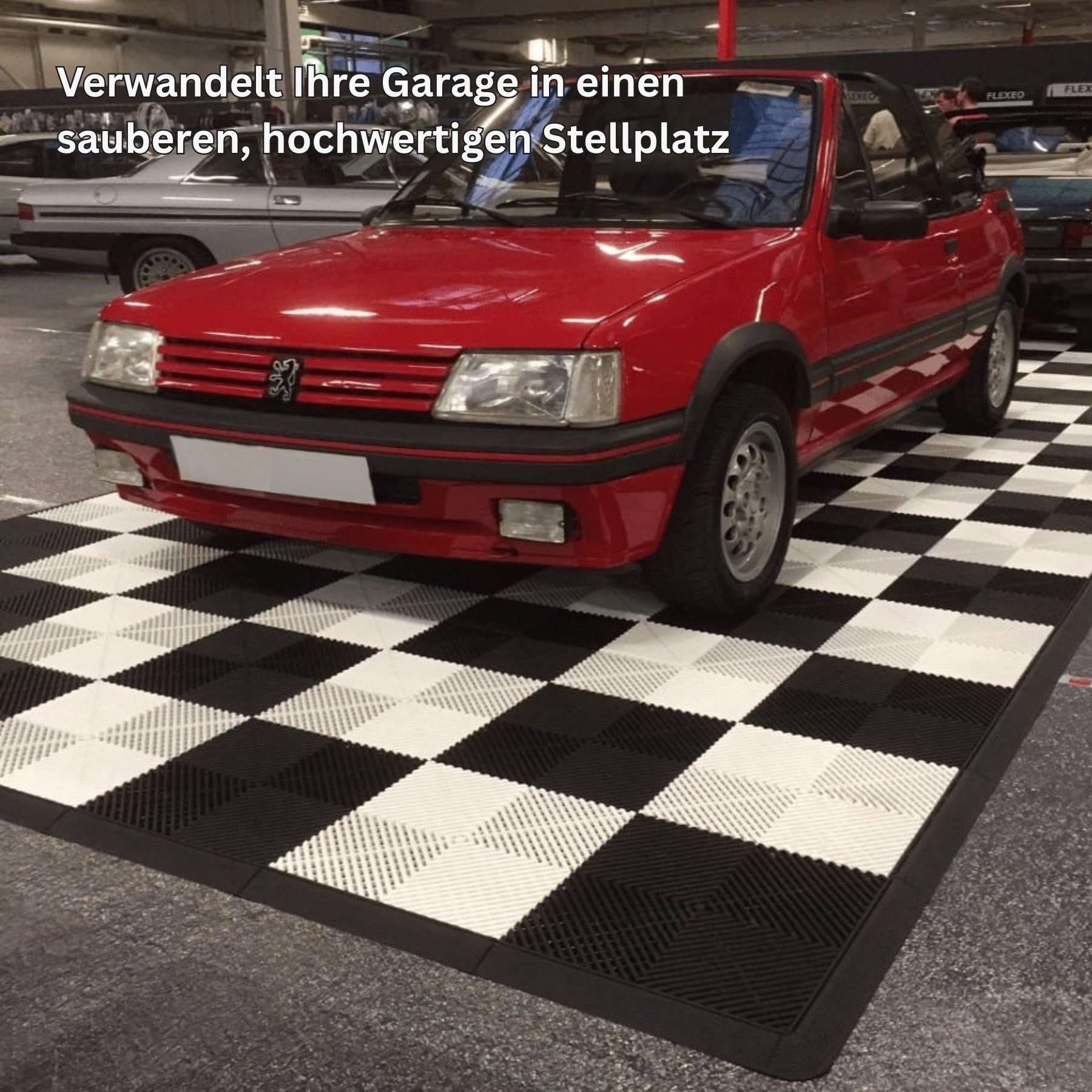 Ribtrax Pro Garagenfliesen Paket Gitter Rund I 19qm
