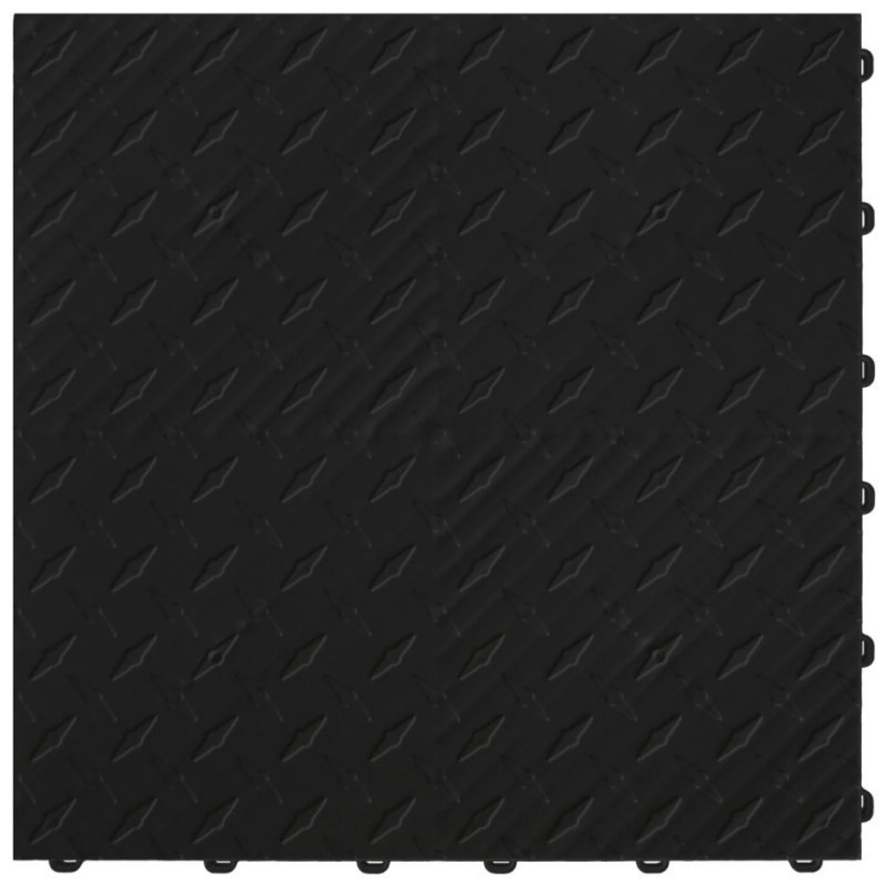 Diamondtrax Garagenfliese Schwarz Riffeloptik