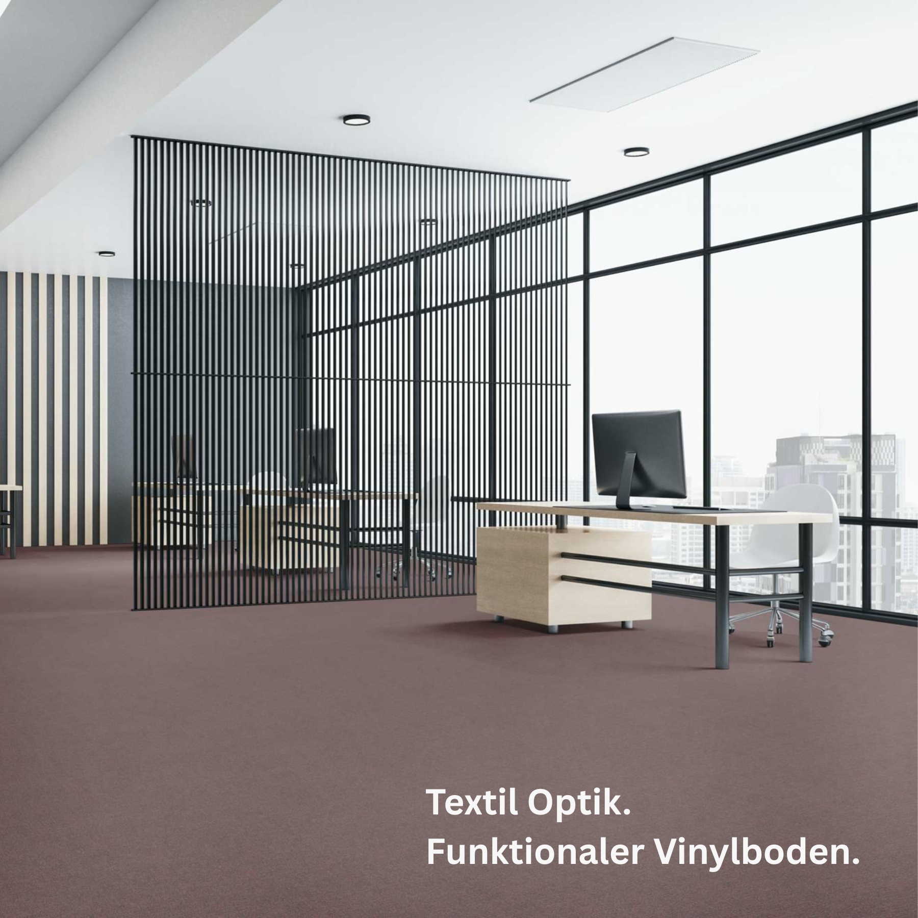 LS Floor Connect Textiloptik Webstruktur Rot