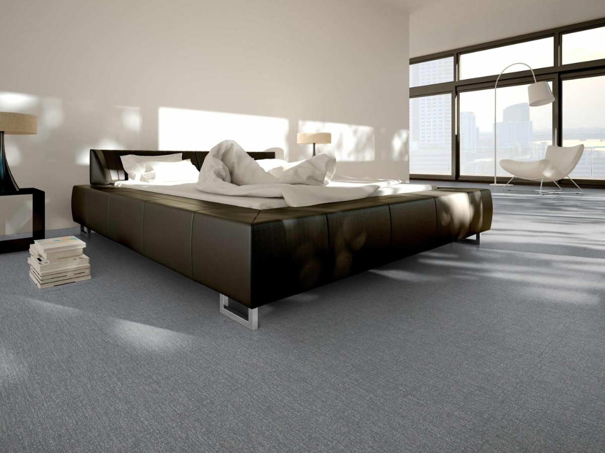 LS Floor Connect Textiloptik als Bodenfläche in einem modernen Raum