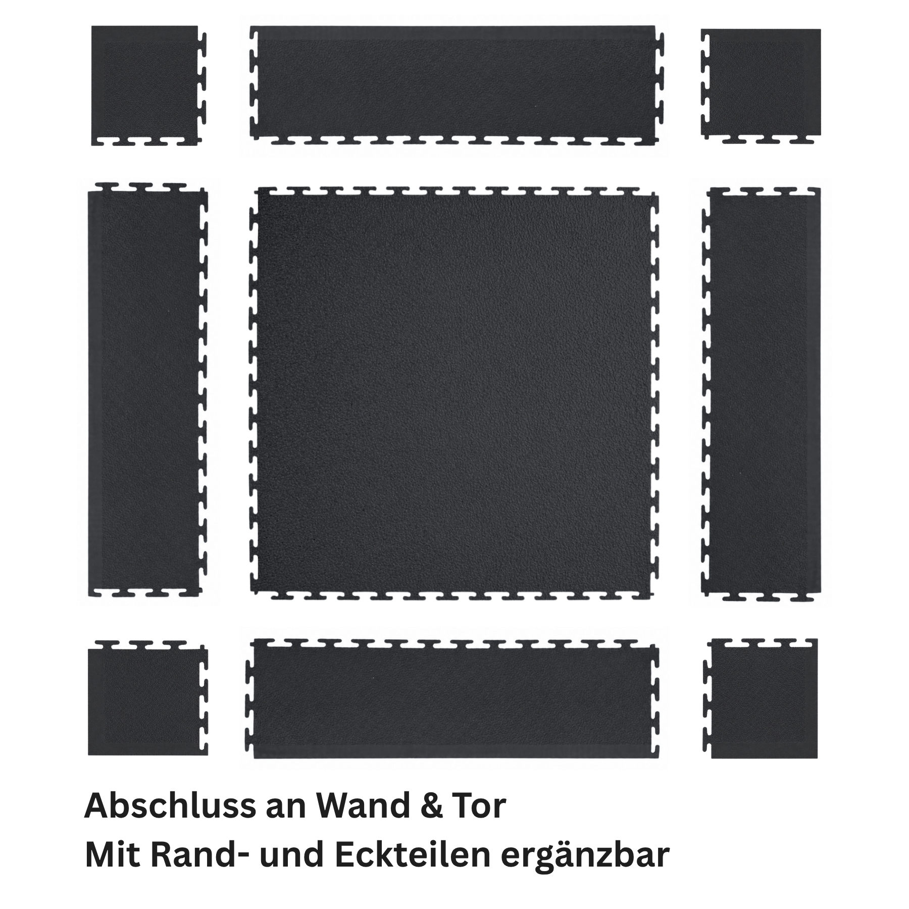 PVC-Garagenfliese Anthrazit Premium 10mm