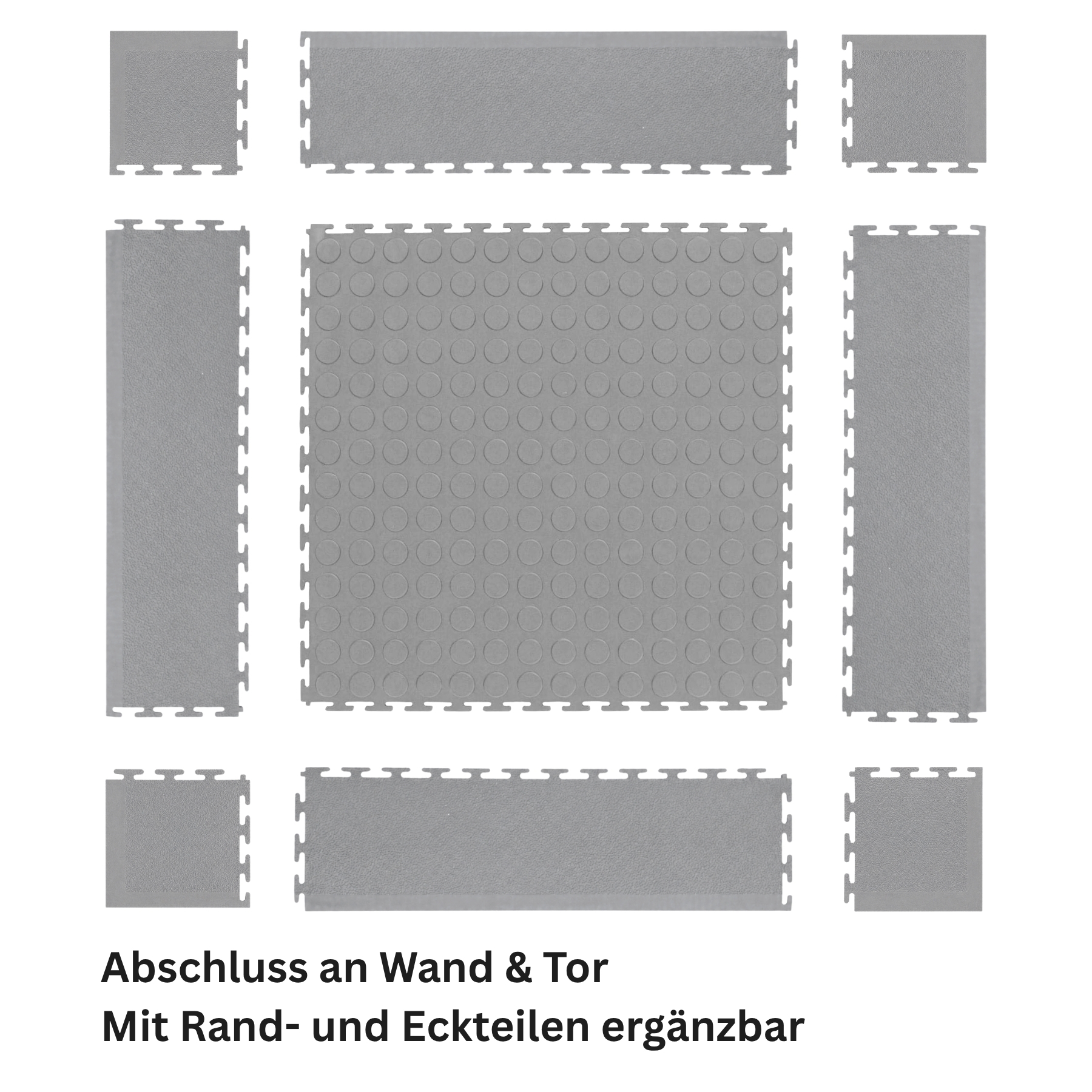 Flexi-Tile PVC-Garagenfliese Hellgrau Premium 4,5mm