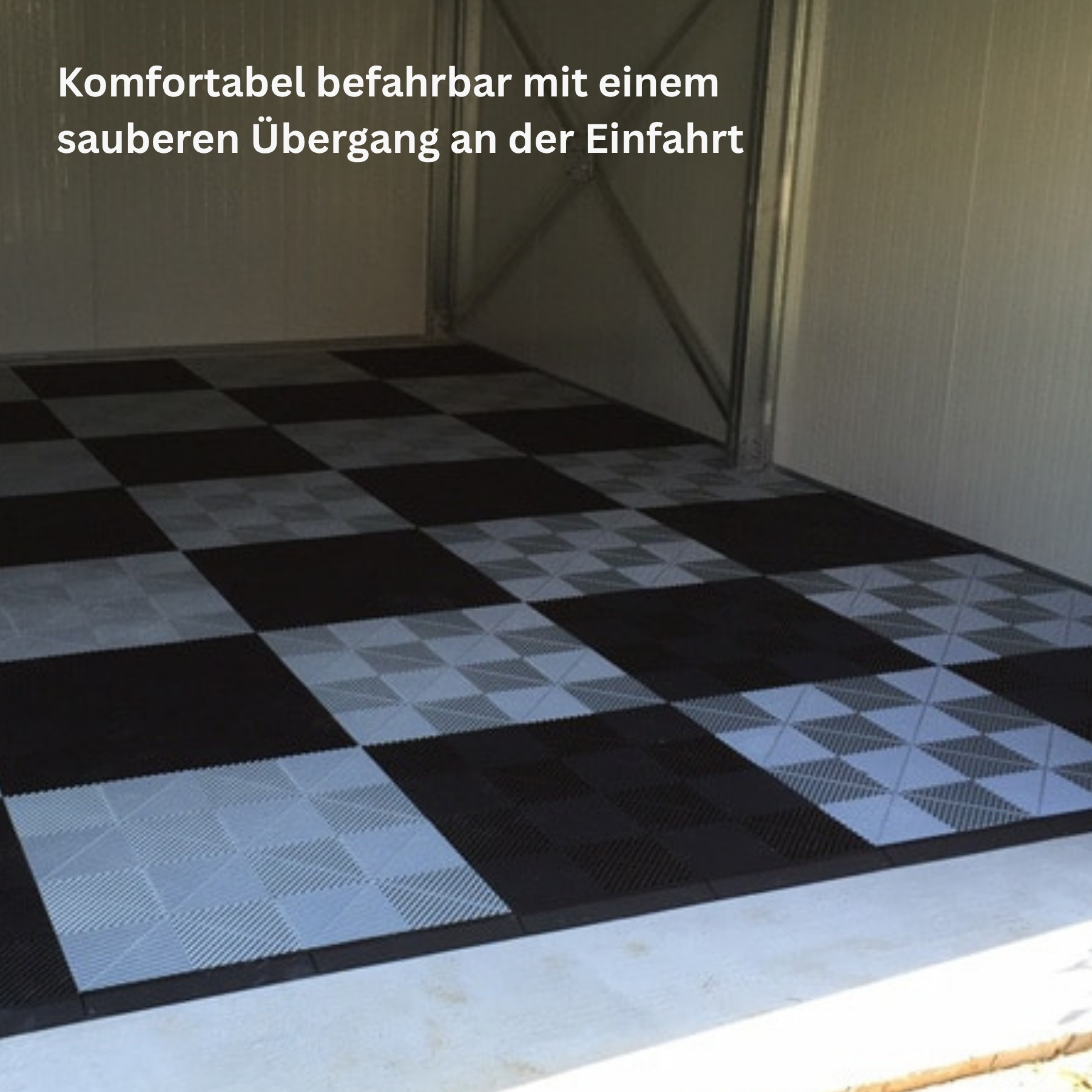 Ribtrax Pro Garagenfliesen Paket Gitter Rund I 19qm