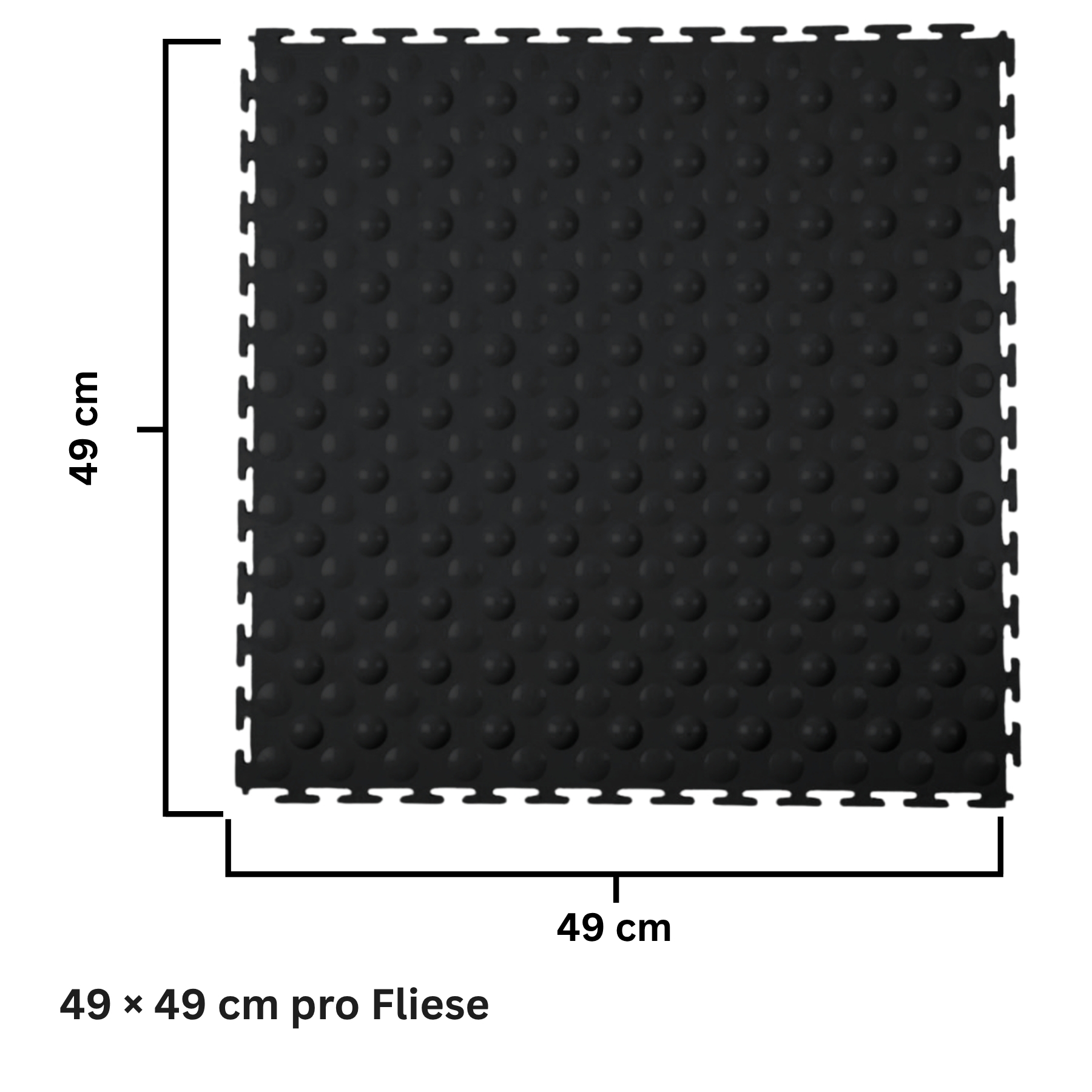Flexi-Tile PVC Klickfliese Comfort Schwarz 14mm