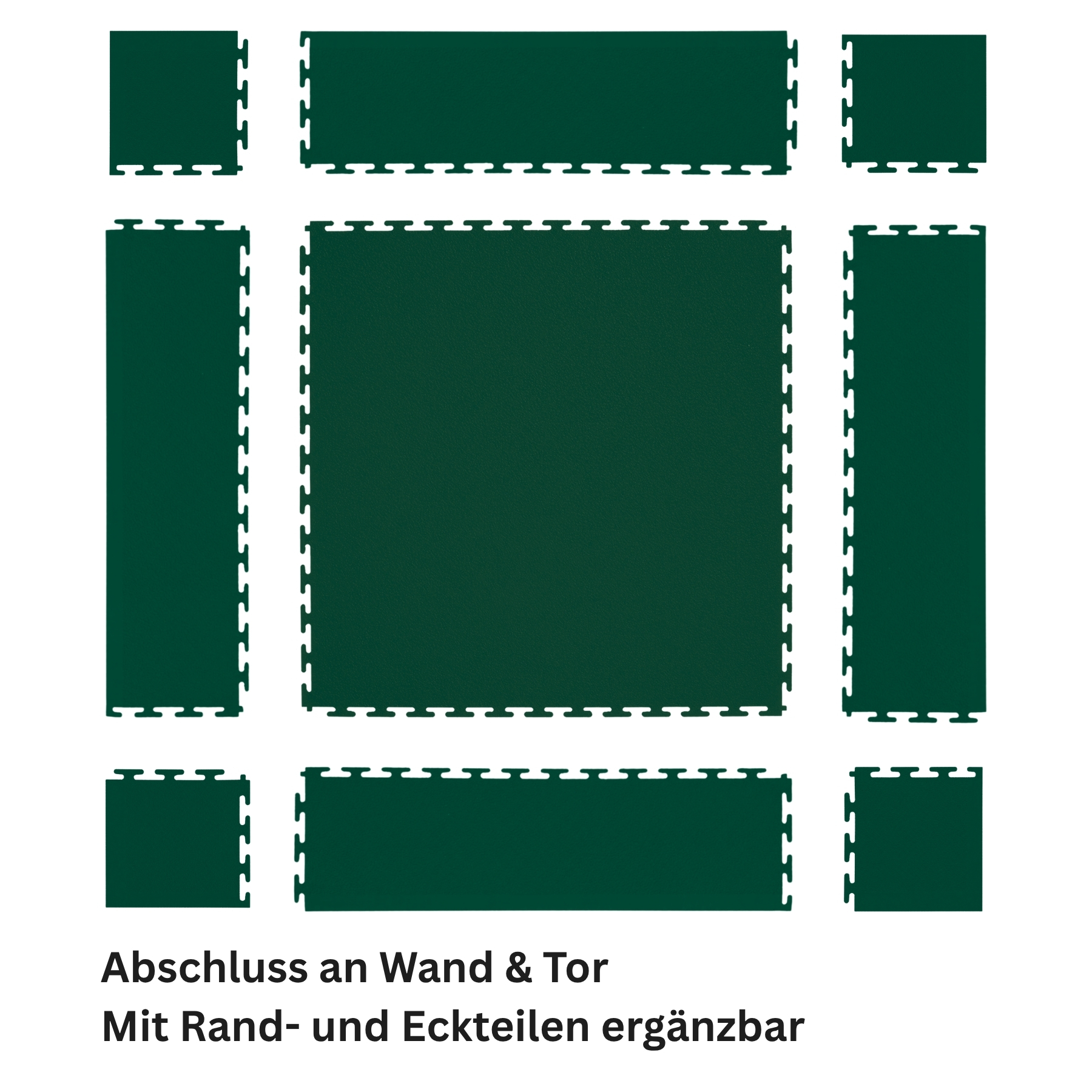 PVC-Garagenfliese Grün Premium 10mm