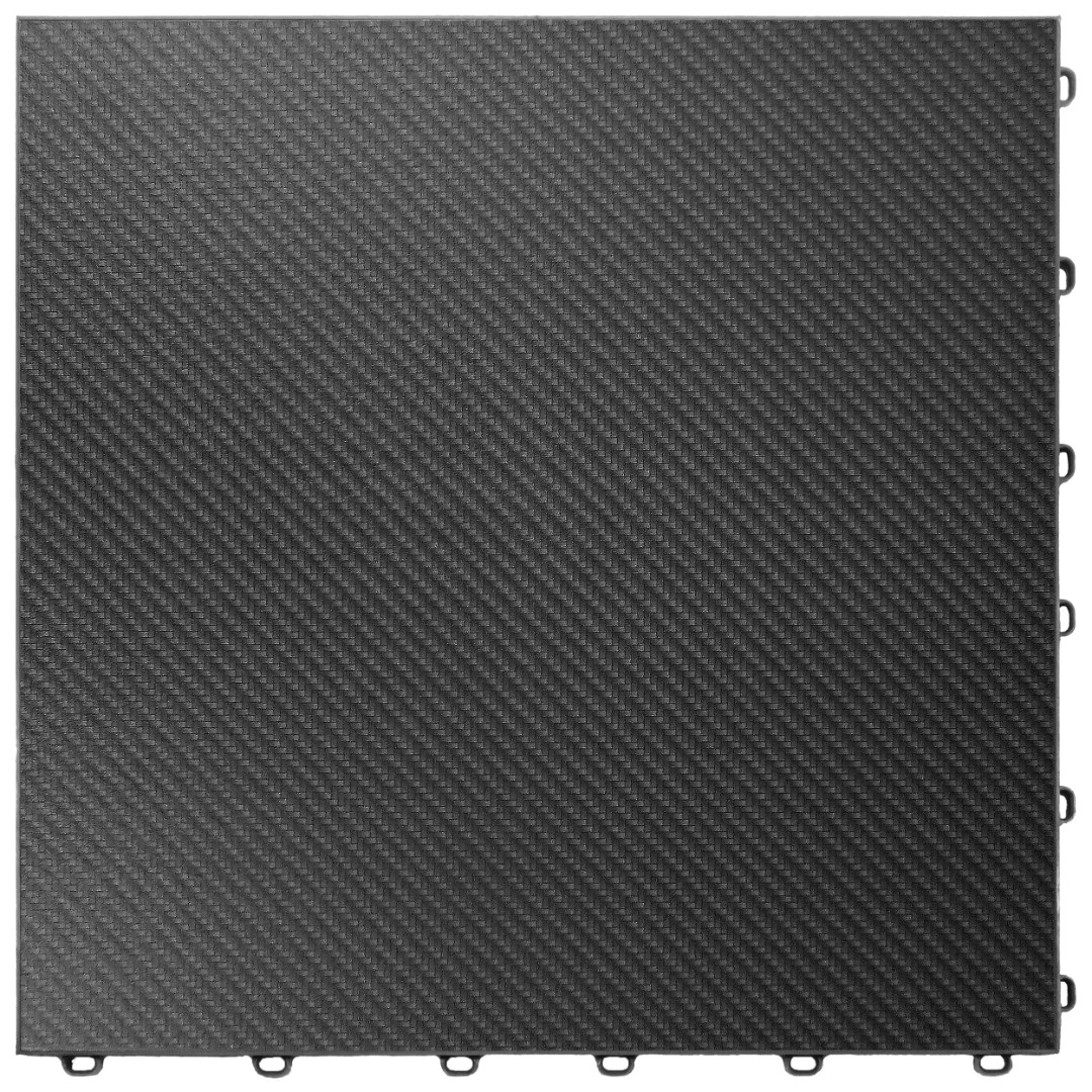 Design Klickfliese Carbonoptik mit Fuge
