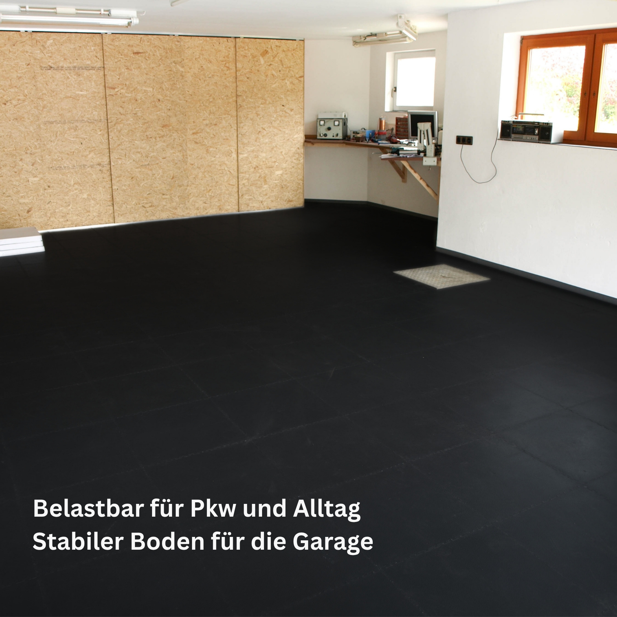 Flexi-Tile PVC-Garagenfliese Schwarz Premium 4,5mm