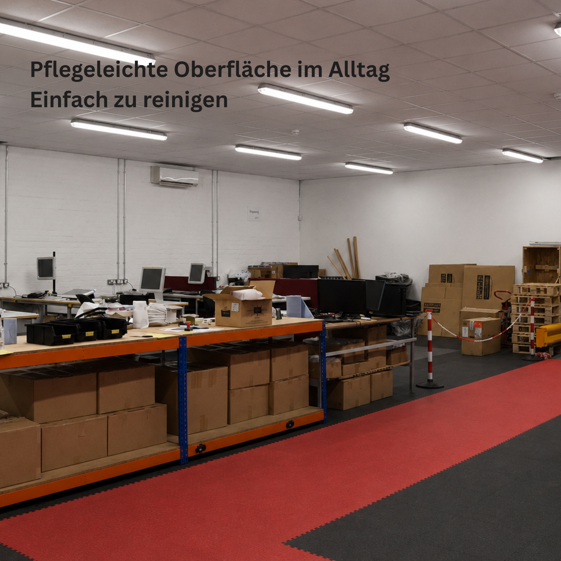 Flexi-Tile PVC-Industriefliese Rot Premium 7mm