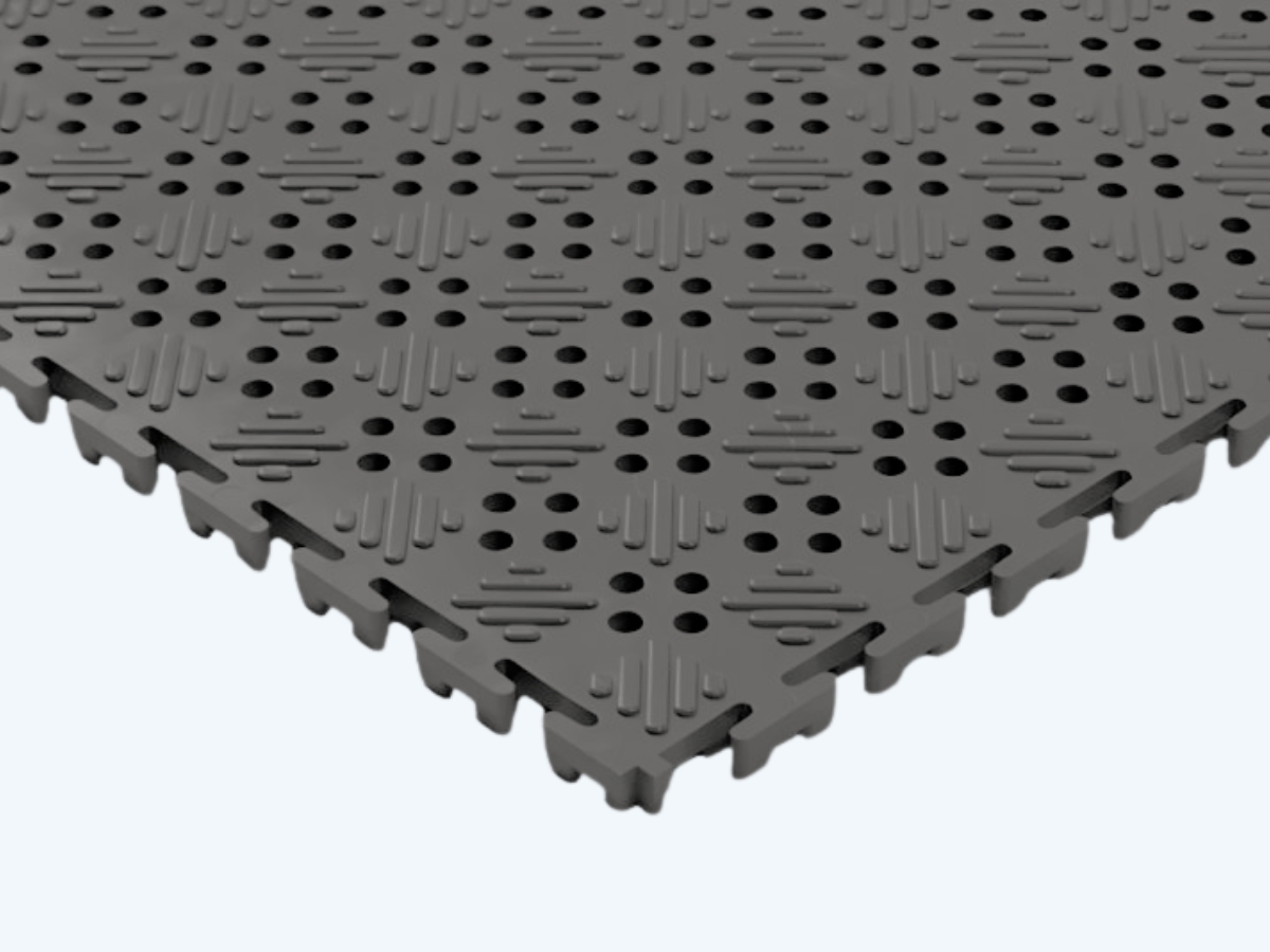 Riffelprofil mit Drainageöffnungen der Flexi-Tile Open 14 mm
