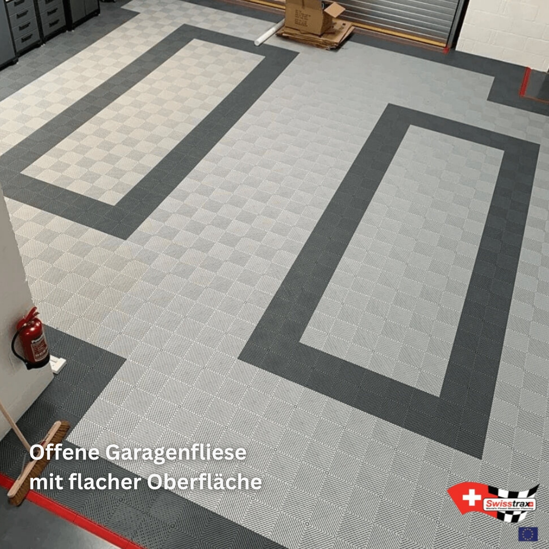 Smoothtrax Garagenfliese  Gelb Gitter Flach