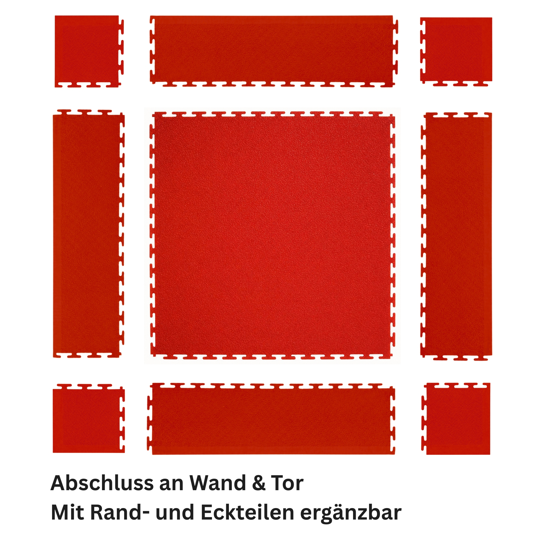 Flexi-Tile PVC-Garagenfliese Rot Premium 7mm