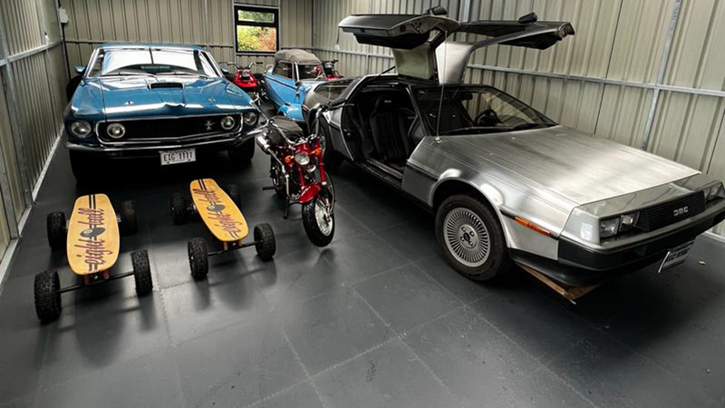 Flexi-Tile Eco PVC-Klickfliesen in einer Garage
