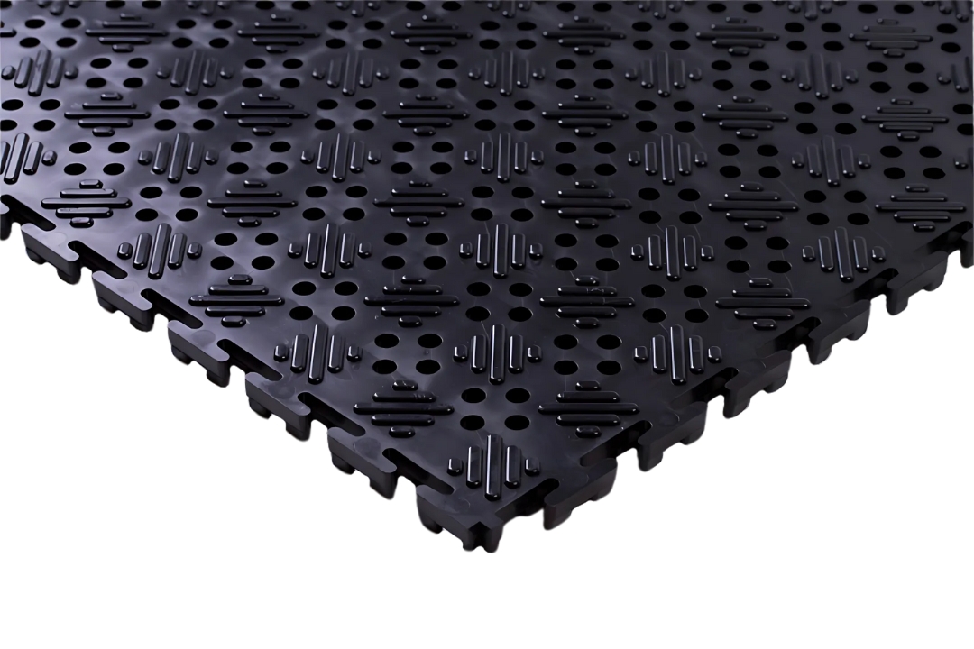 PVC Klickfliese Open Schwarz  14 mm 
