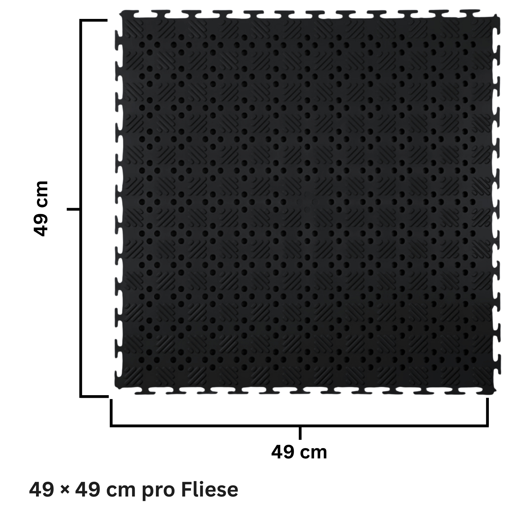 Flexi-Tile PVC Klickfliese Open Schwarz 14mm
