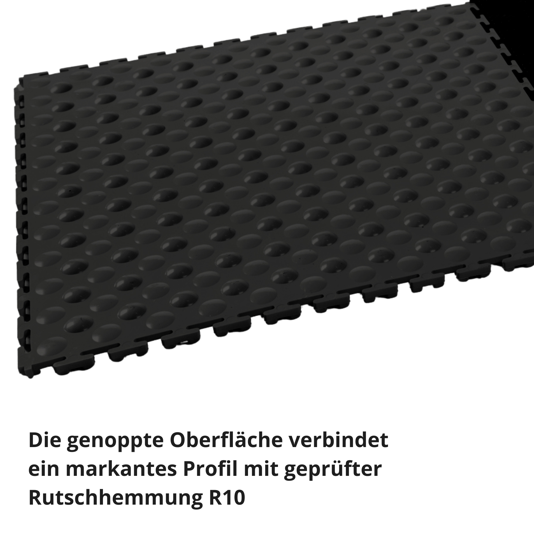 Flexi-Tile PVC Klickfliese Comfort Schwarz 14mm