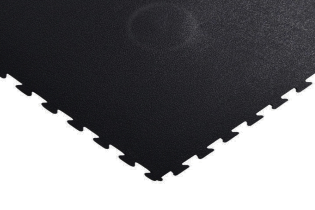 PVC-Garagenfliese Schwarz Recycelt 10mm