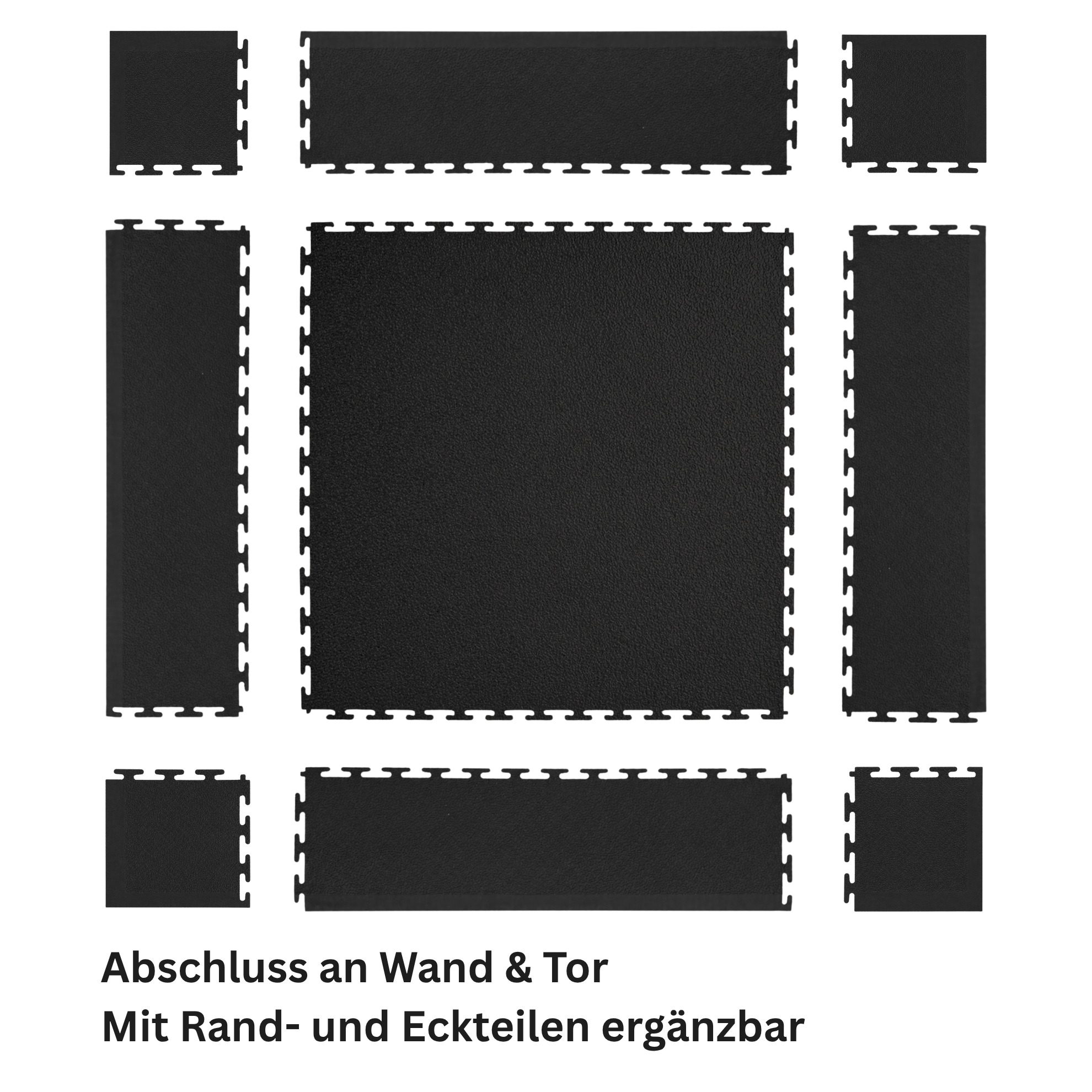 Flexi-Tile PVC-Garagenfliese Schwarz Premium 4,5mm