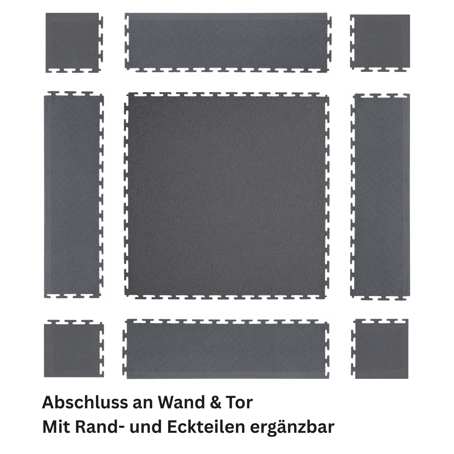 Flexi-Tile PVC-Garagenfliese Dunkelgrau 7mm