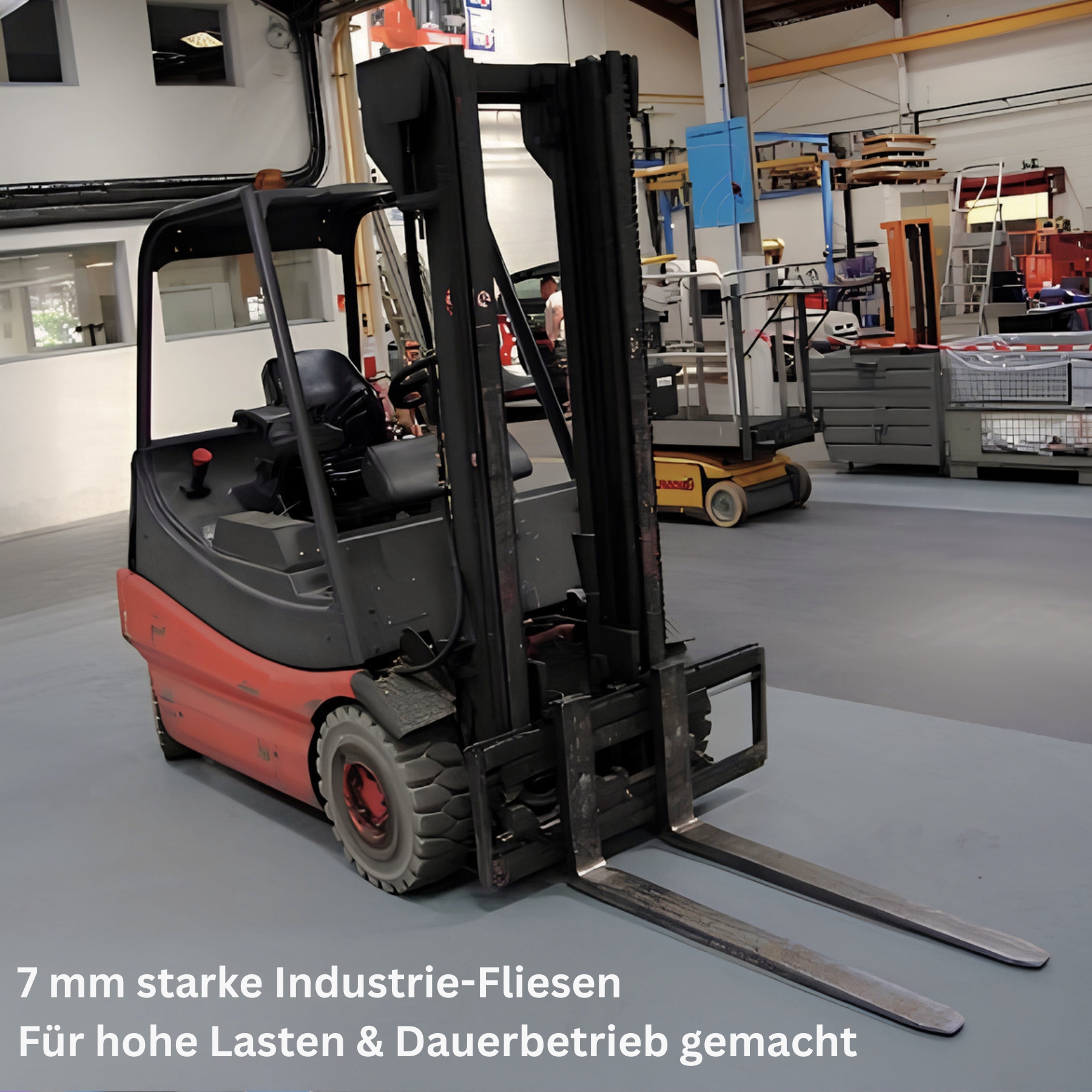 Flexi-Tile PVC-Industriefliese Hellgrau Premium 7mm
