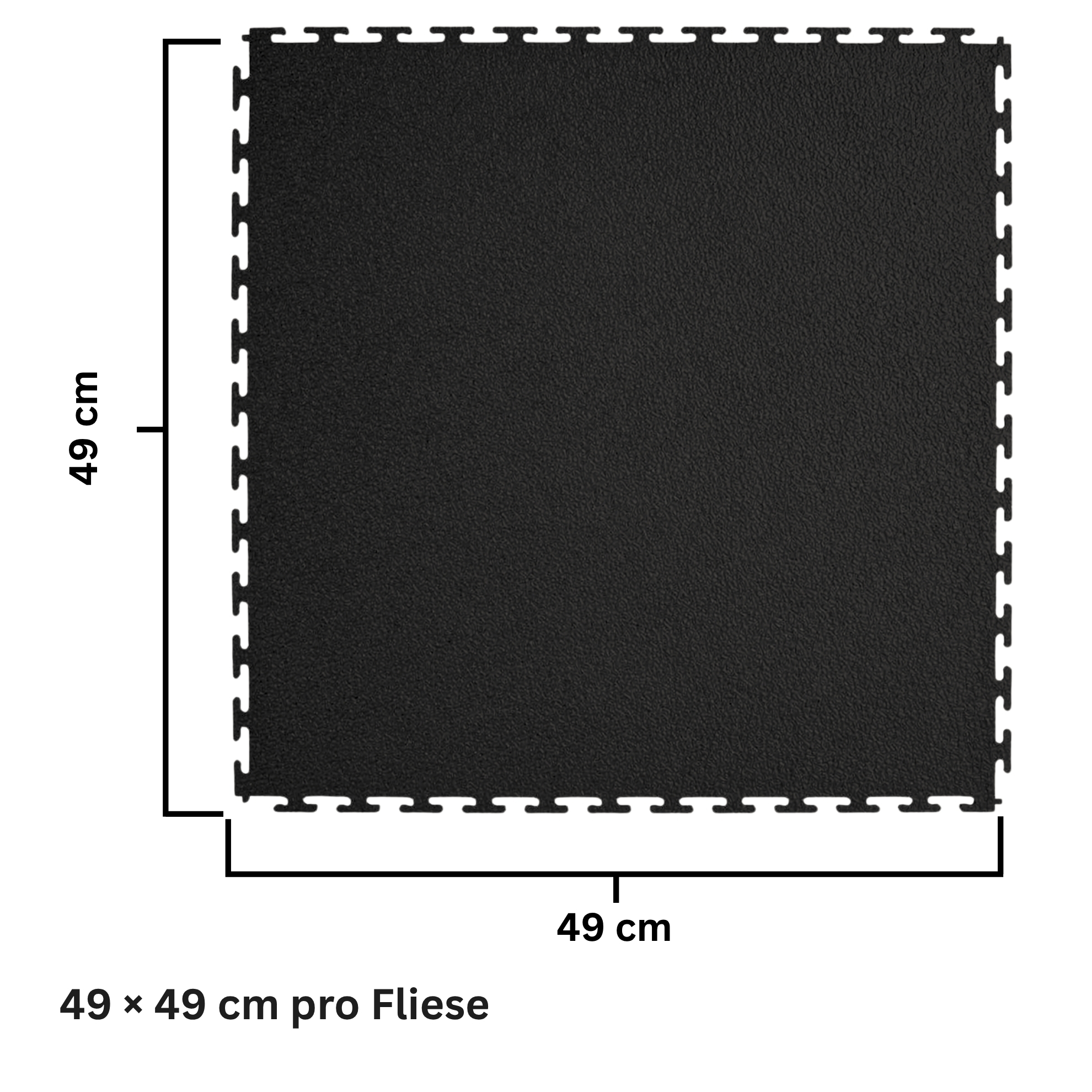 Flexi-Tile PVC-Garagenfliese Schwarz Premium 4,5mm