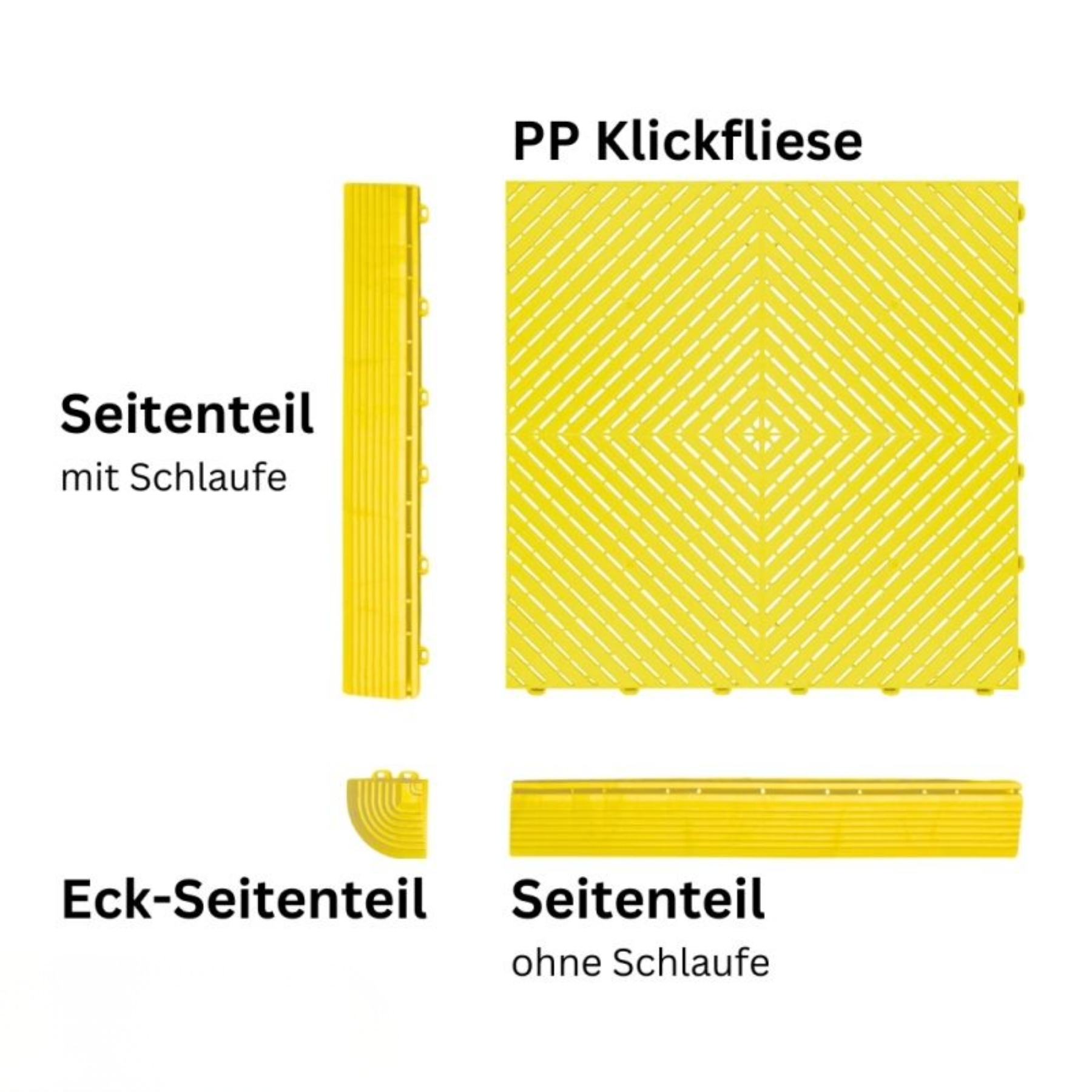 Smoothtrax Garagenfliese  Gelb Gitter Flach