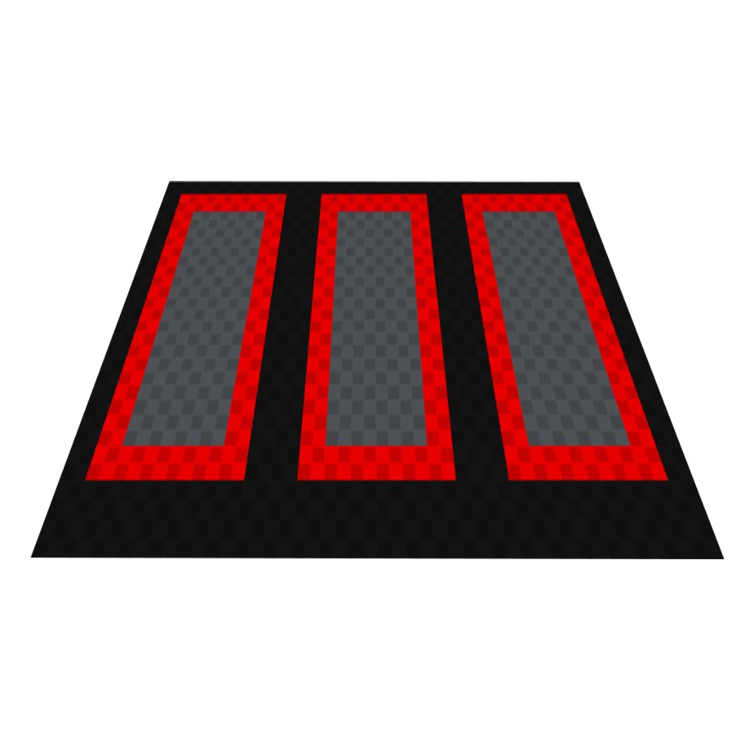 Ribtrax Pro Farbmuster Dunkelgrau Rot Schwarz