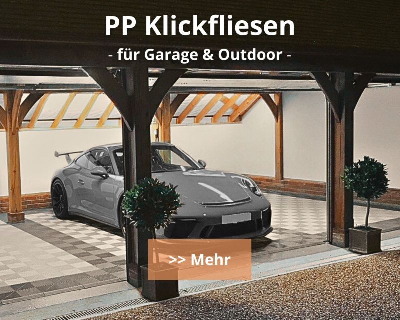 Offene und geschlossene PP-Klickfliesen für Garage und Gewerbe