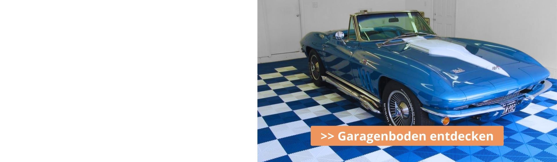 Modularer Klickfliesenboden in einer privaten Garage