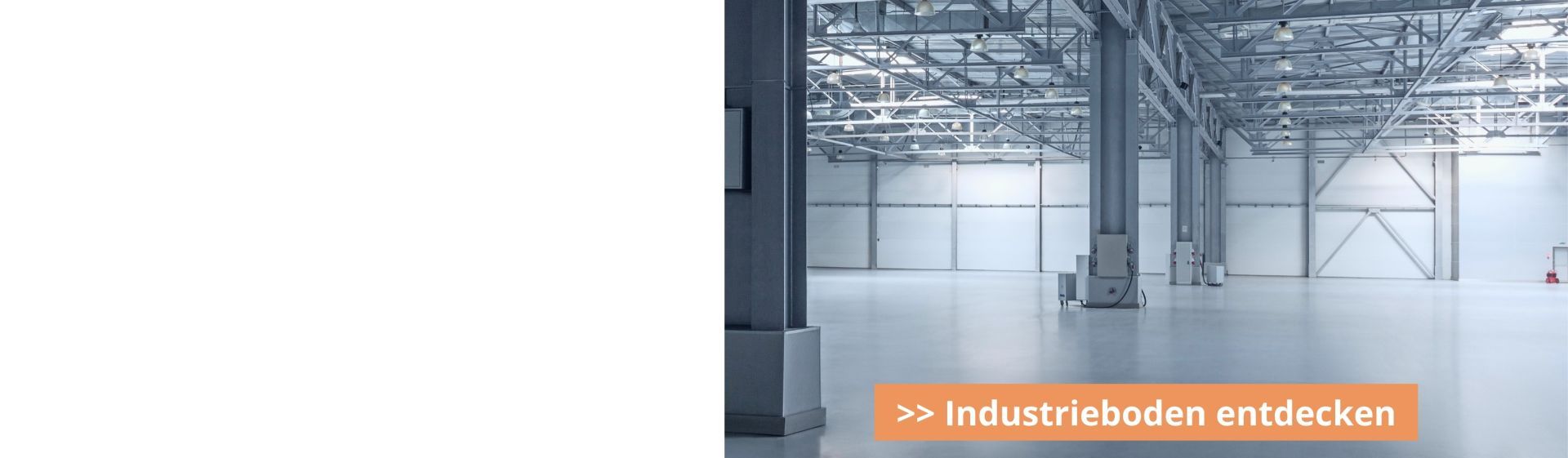 PVC-Klickfliesen in einer industriell genutzten Halle